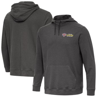 Men's Antigua Black New York Knicks 2026 NBA Finals Champions Secondary Cloud Hoodie
