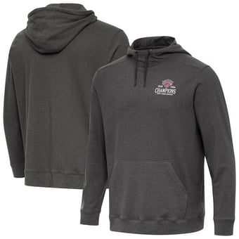 Men's Antigua Black New York Knicks 2026 NBA Finals Champions Wordmark Cloud Hoodie