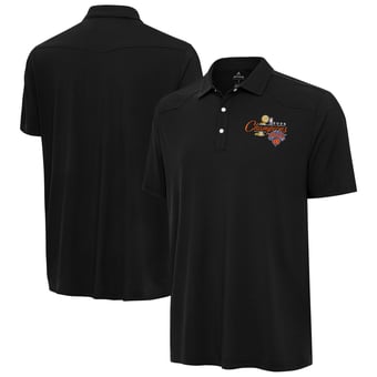 Men's Antigua Black New York Knicks 2026 NBA Finals Champions Official Western Polo