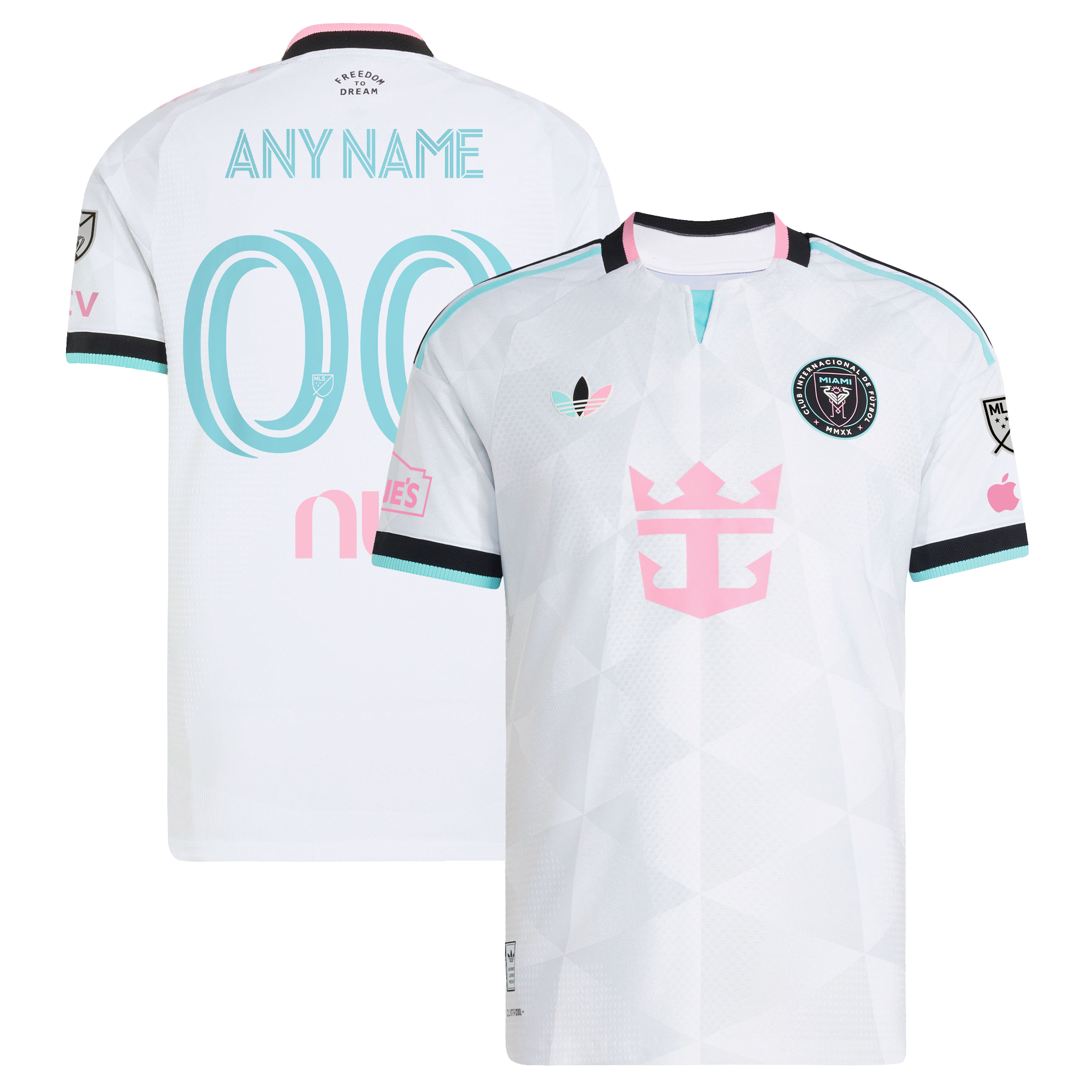 Men's adidas White Inter Miami CF 2026 Third On-Field Authentic Patch Custom Jersey