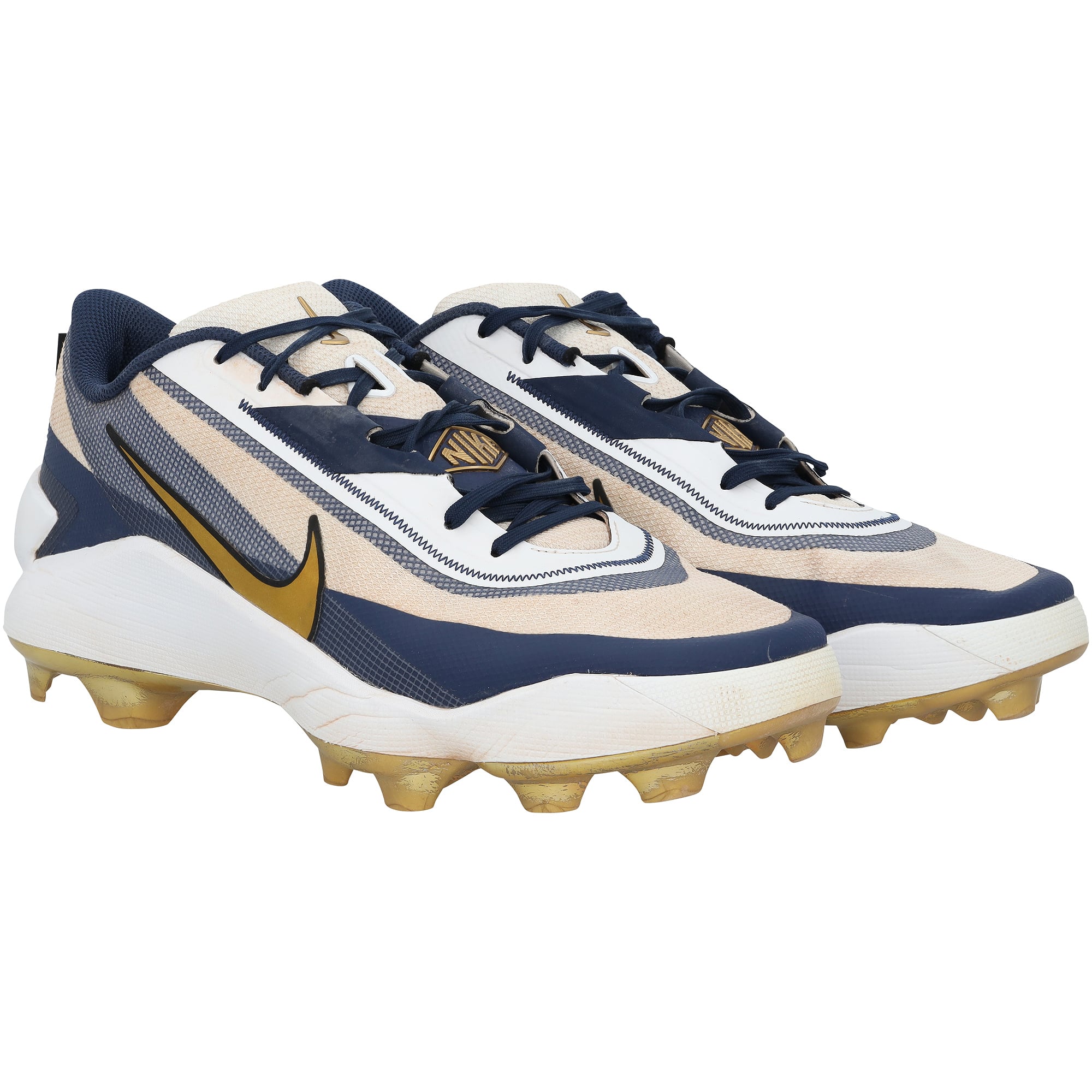 Zapatillas Nike blancas usadas por Paul Goldschmidt de los New York Yankees contra los Chicago White Sox el 18 de junio de 2026.