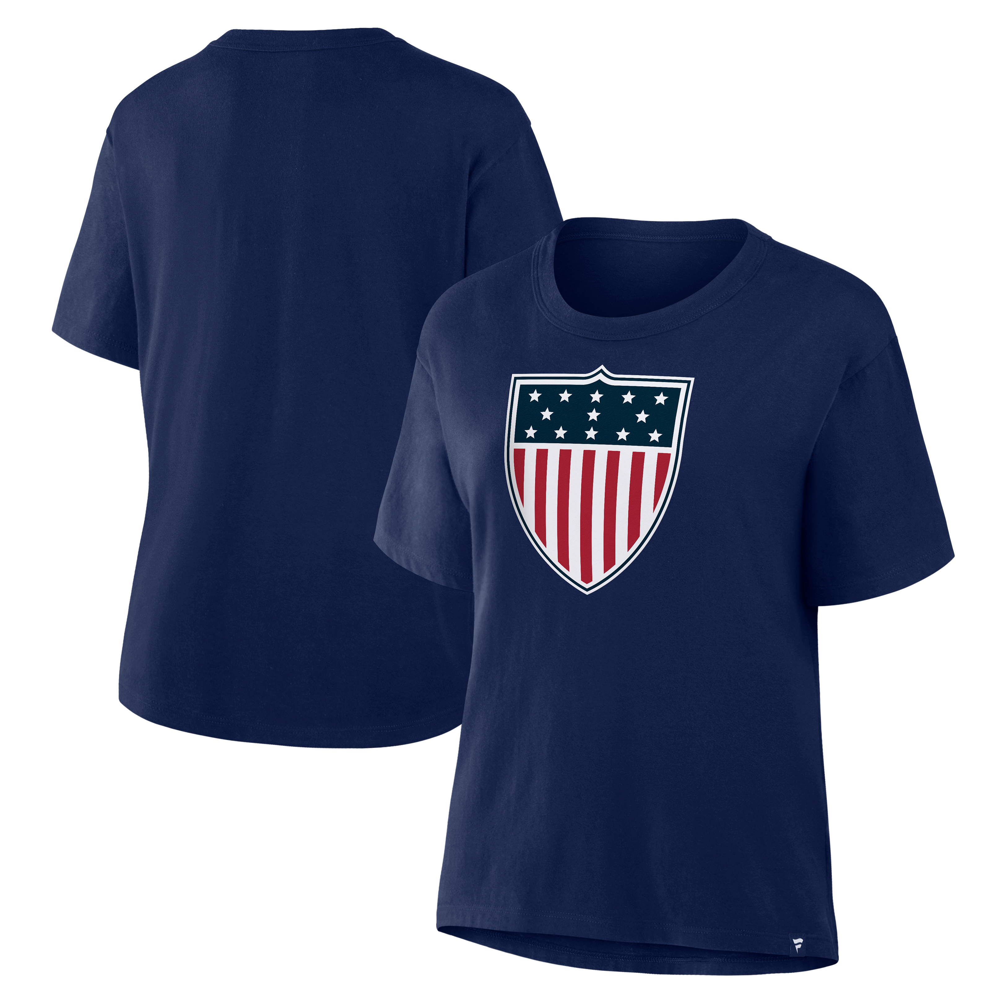 Women's Navy Team USA Shield Logo T-Shirt