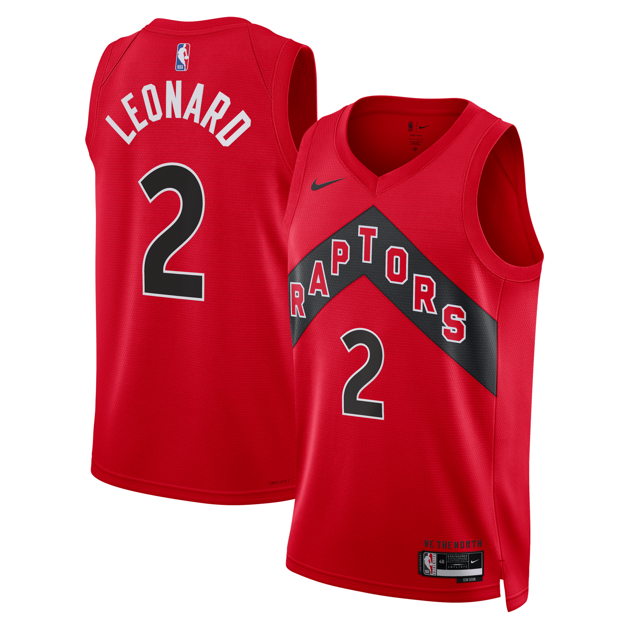 Unisex Nike Kawhi Leonard Red Toronto Raptors Swingman Jersey - Icon Edition
