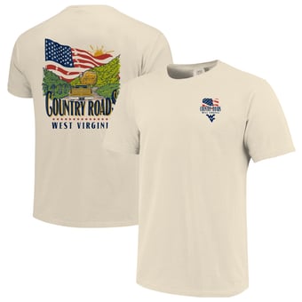 Men's Image One Cream West Virginia Mountaineers Country Roads Americana Comfort Colors T-Shirt