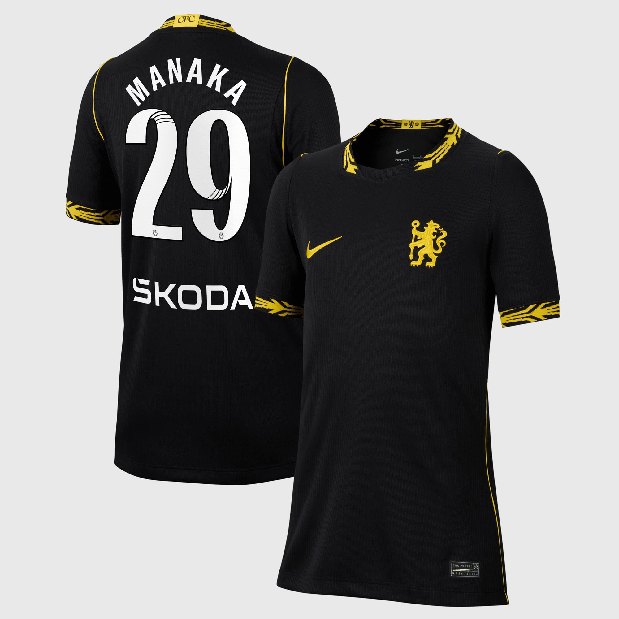 Camiseta WSL Nike Stadium de la 2ª equipación del Chelsea 2026/27 - Niños con dorsal Manaka 29