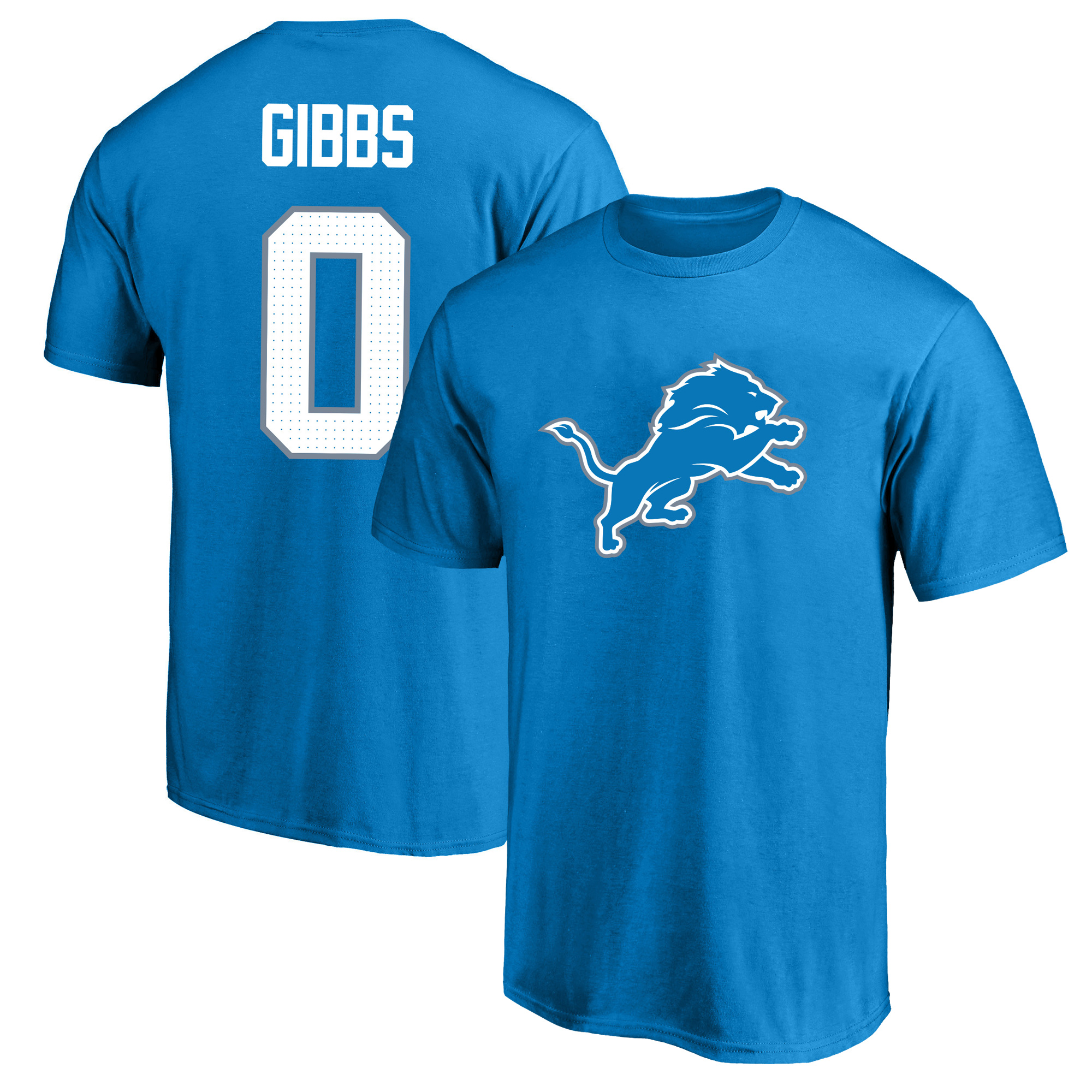 Men's Fanatics Jahmyr Gibbs Blue Detroit Lions Big & Tall Player Name & Number T-Shirt