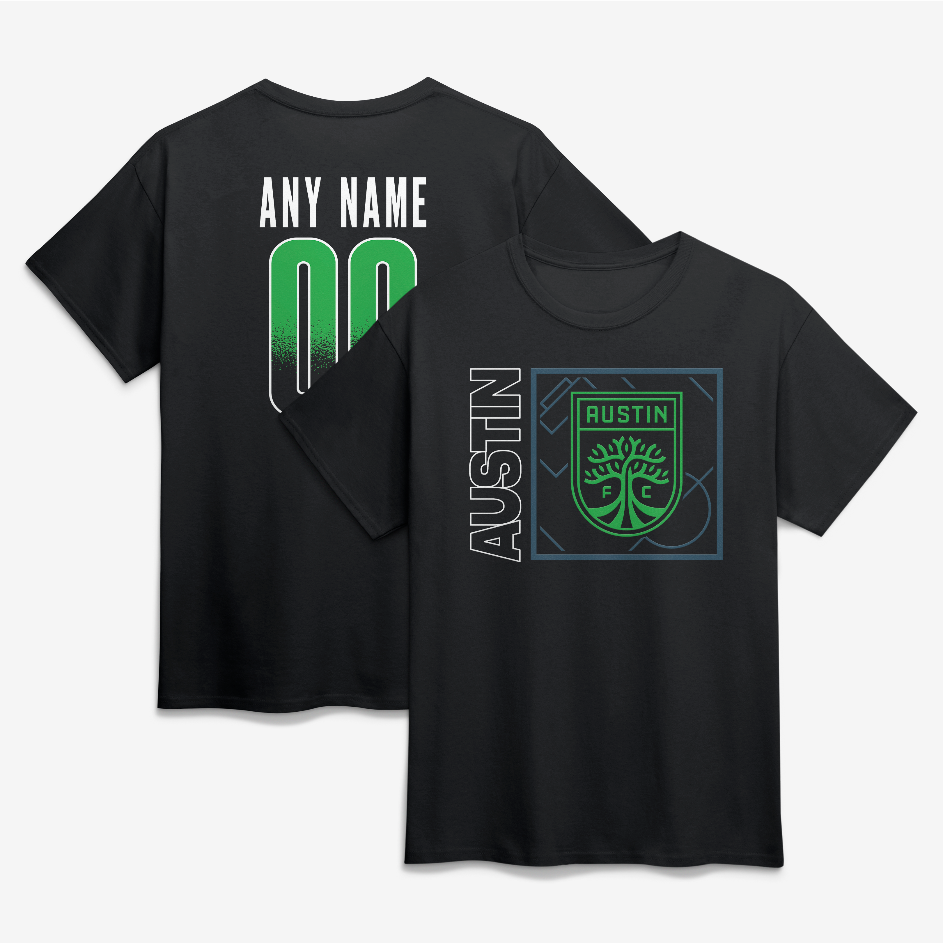 Men's Black Austin FC  Home Field Pop Personalized Name & Number T-Shirt