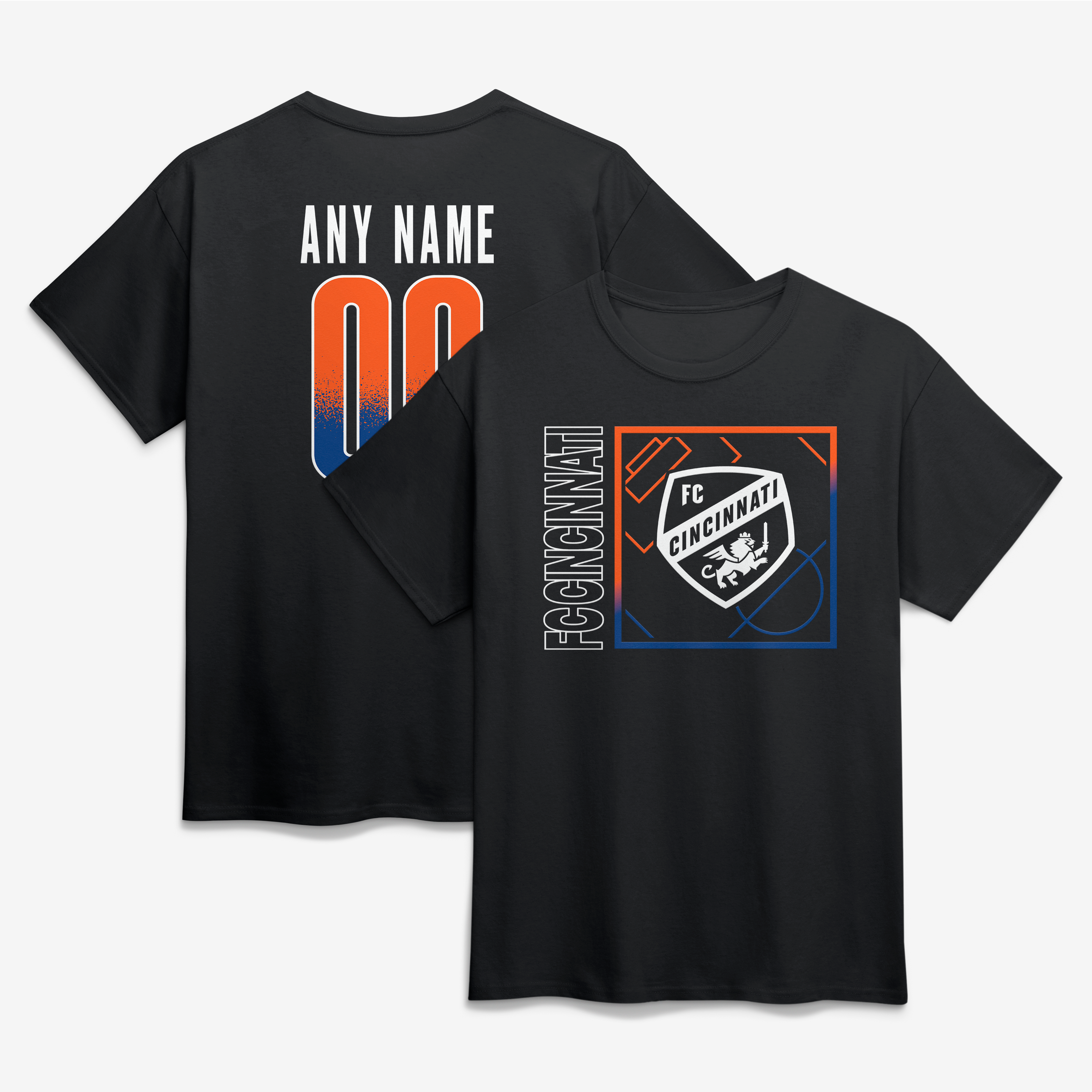 Men's Black FC Cincinnati  Home Field Pop Personalized Name & Number T-Shirt
