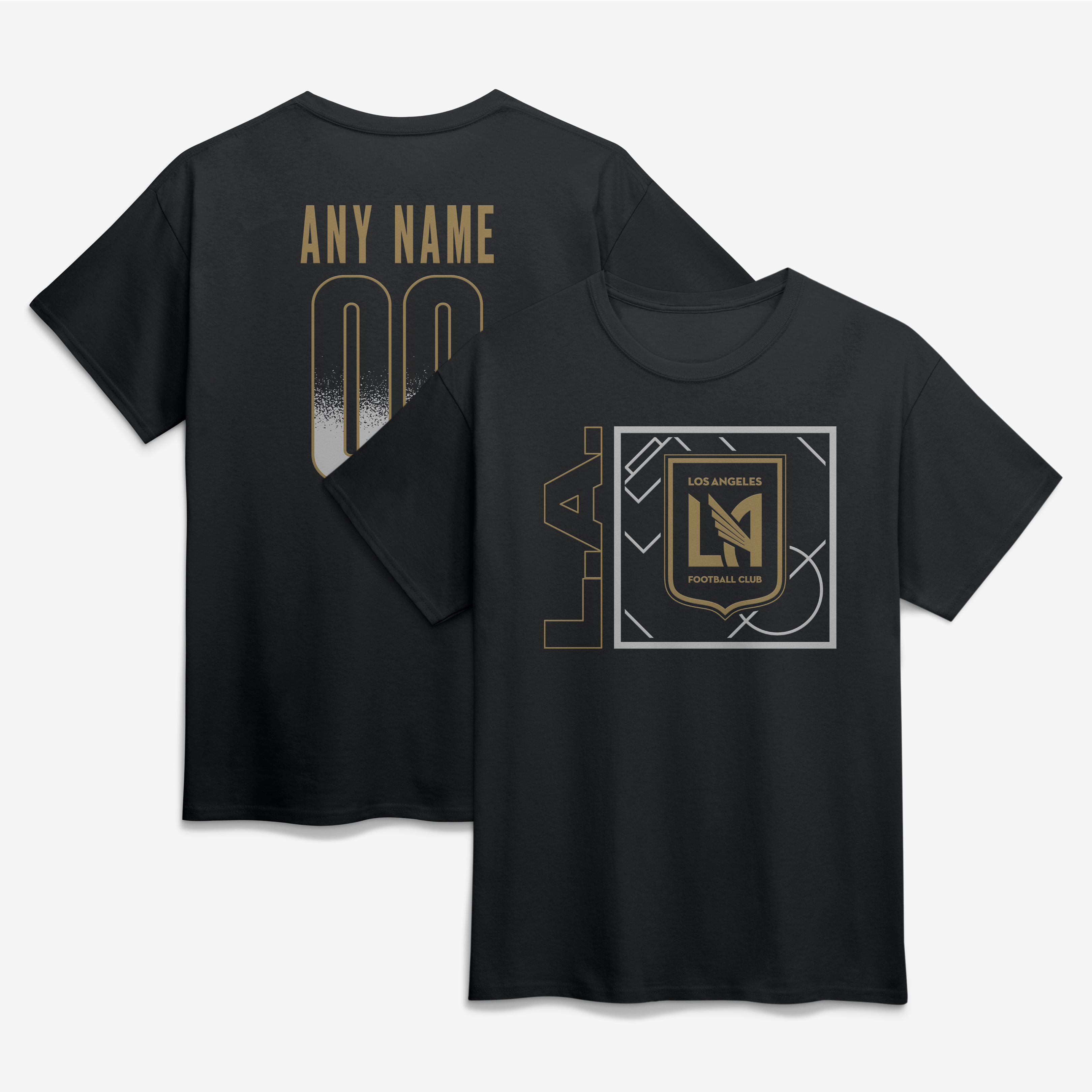 Men's Black LAFC Big & Tall Home Field Pop Personalized Name & Number T-Shirt