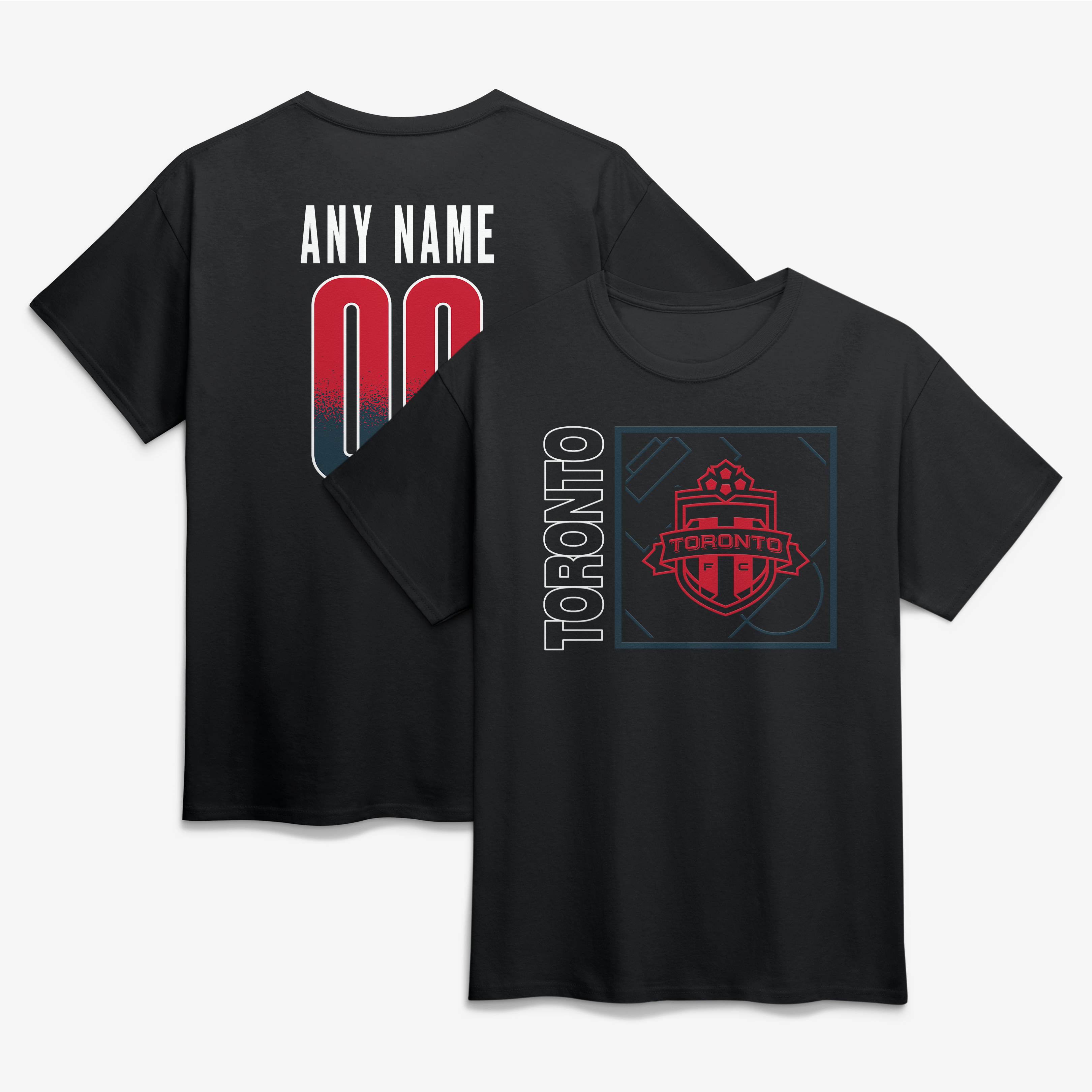 Men's Black Toronto FC  Home Field Pop Personalized Name & Number T-Shirt