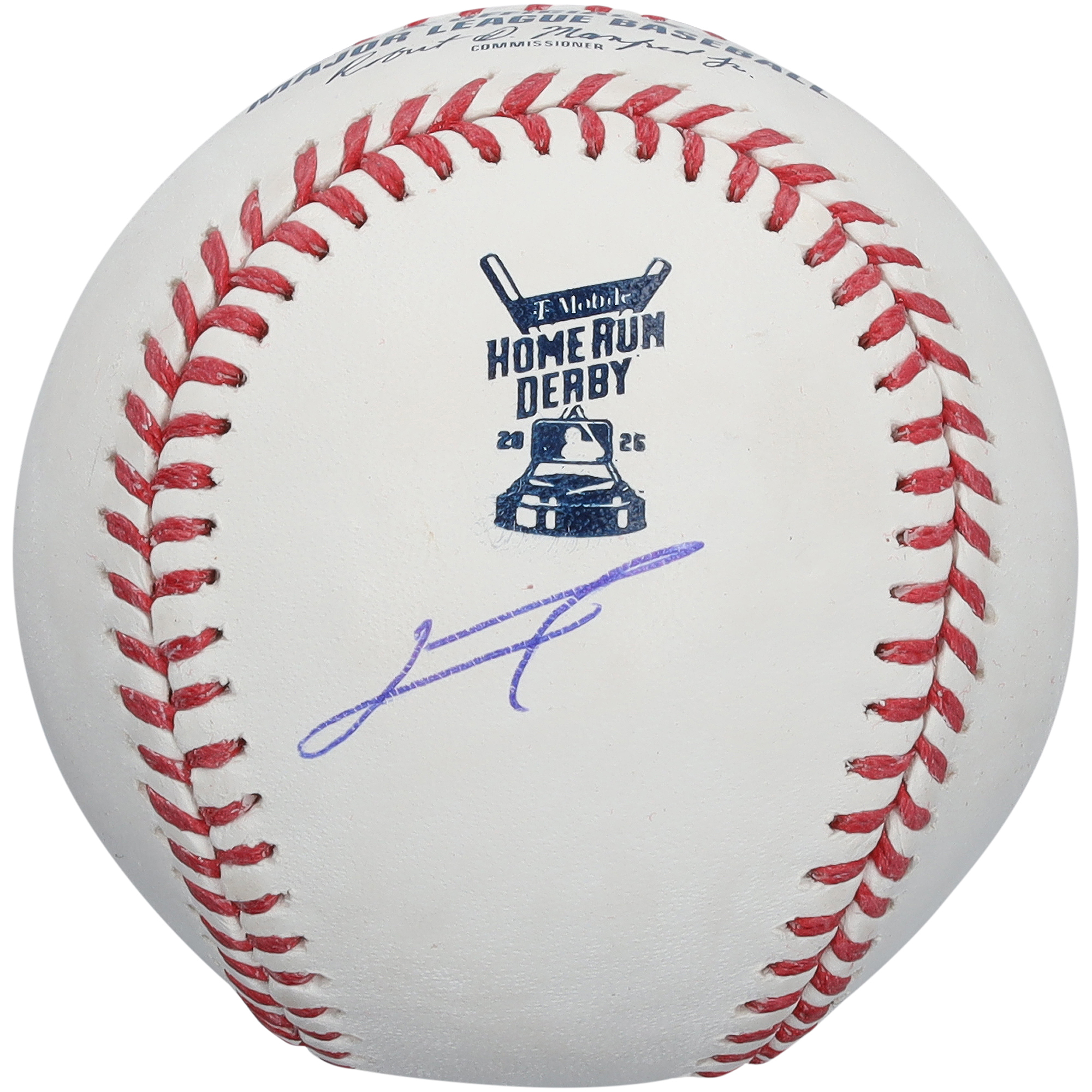 Junior Caminero Tampa Bay Rays Autographed 2026 MLB Home Run Derby Logo Baseball