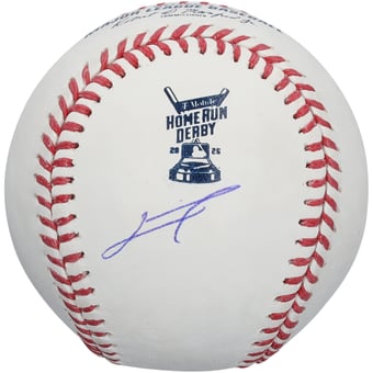 Junior Caminero Tampa Bay Rays Autographed 2026 MLB Home Run Derby Logo Baseball