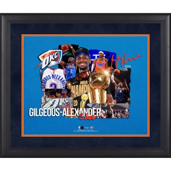 Shai Gilgeous-Alexander Oklahoma City Thunder Facsimile Signature Framed 16" x 20" Scrapbook Collage