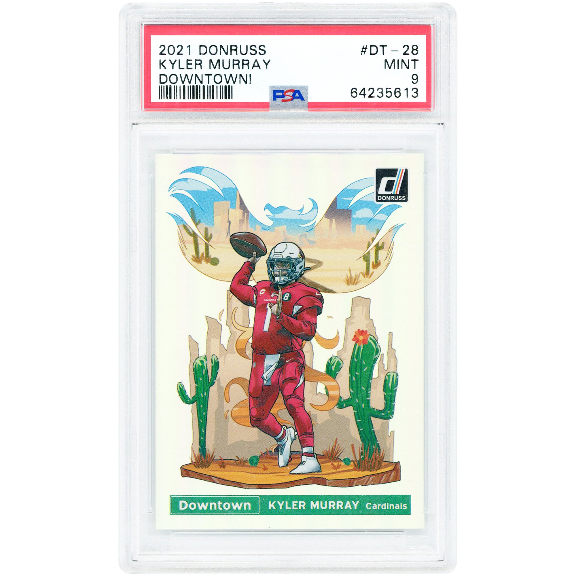 V106832 AZCARD Kyler Murray Arizona Cardinals 2021 Panini Donruss Downtown! #DT-28 PSA Authenticated 9 Card 1 Kyler Murray UNS PAA TRADING CARDS 46209 COLTRC CC01FB1543 #2