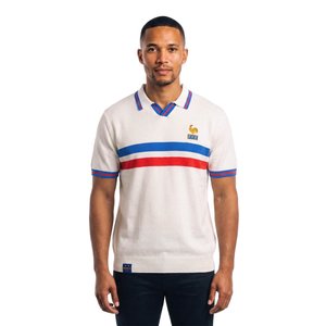 Polo rétro Equipe de France à rayures fines, vue 1