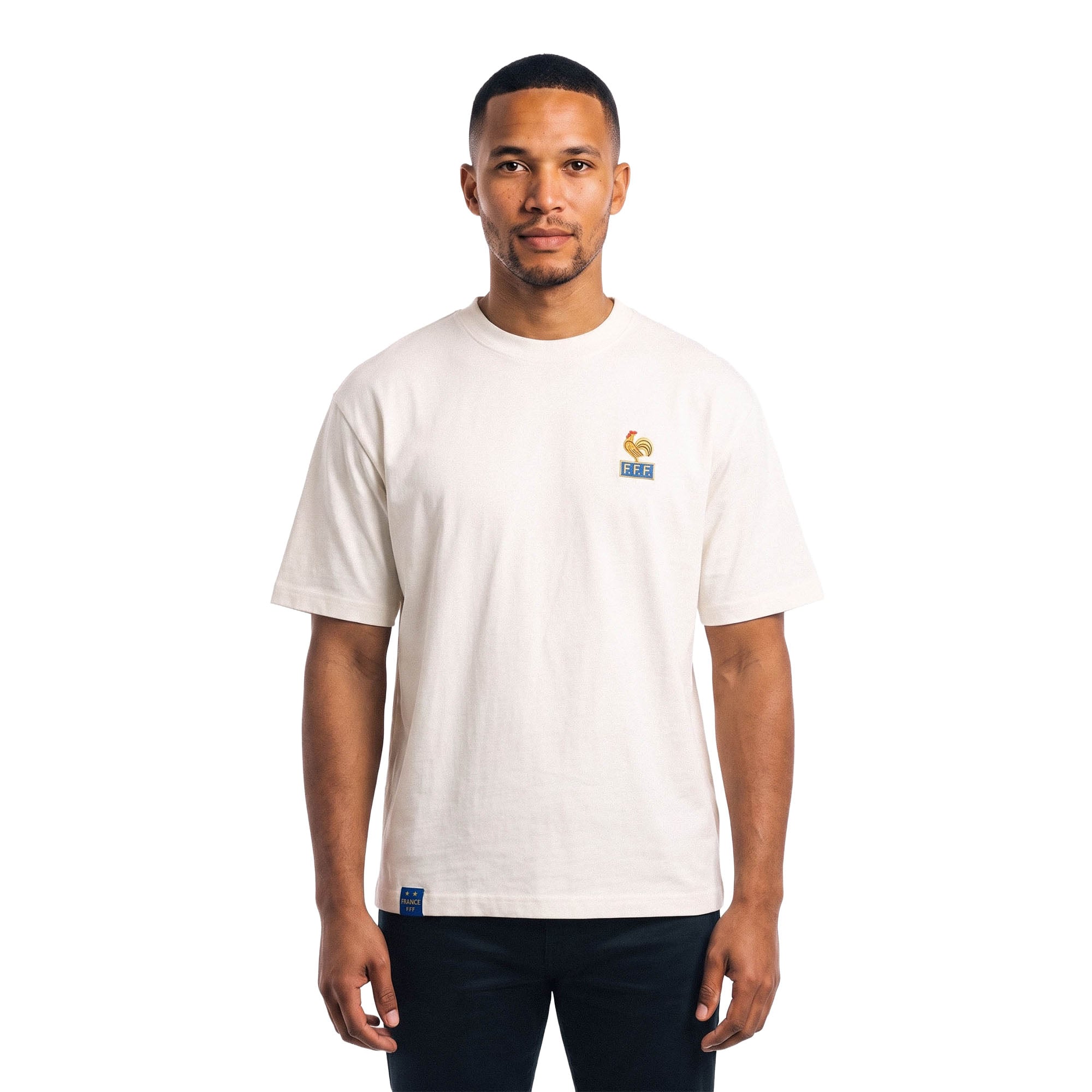 France National Team Icon Boxy T-Shirt - White: retailer-supplied image