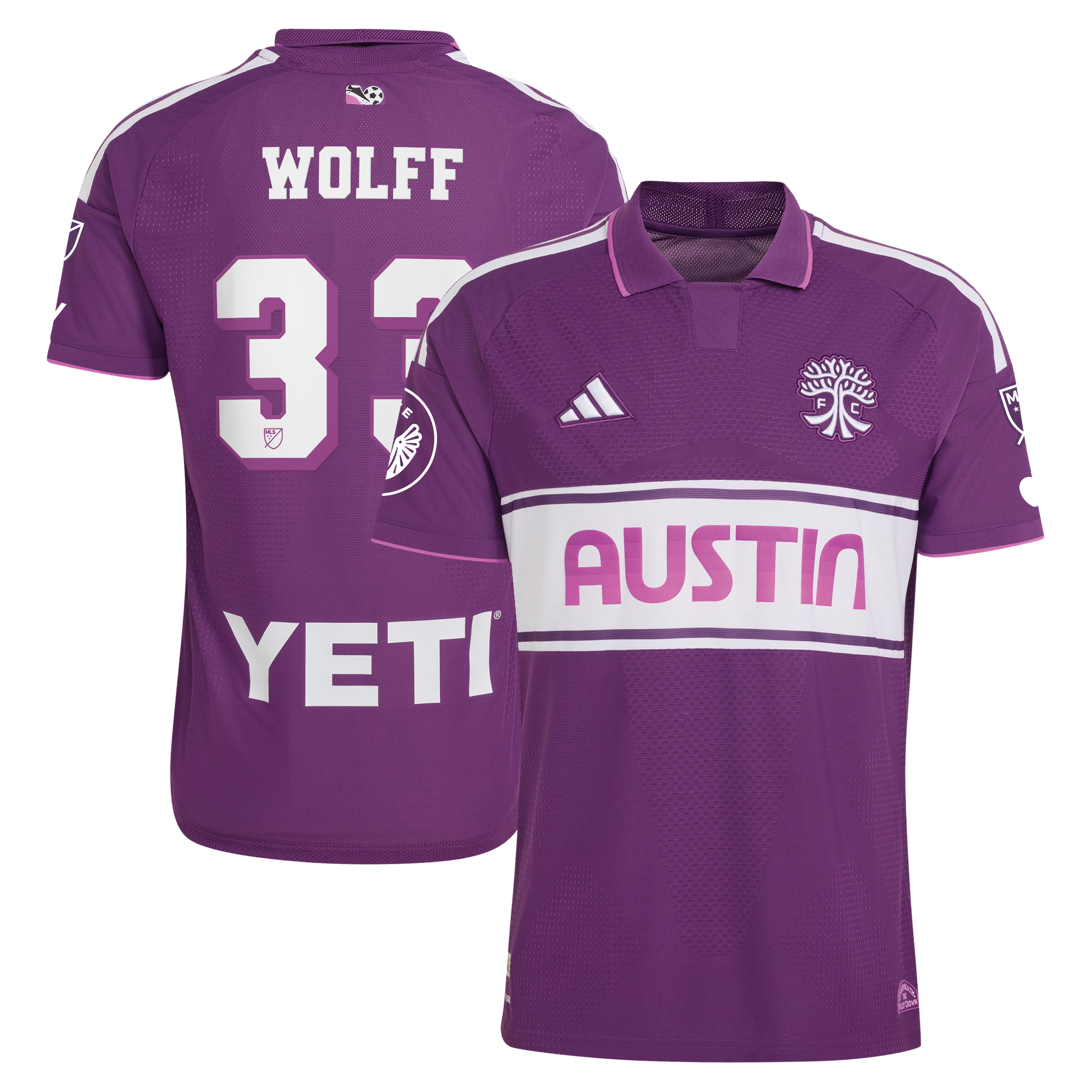 Men's adidas Owen Wolff Purple Austin FC 2026 Archive On-Field Authentic Jersey