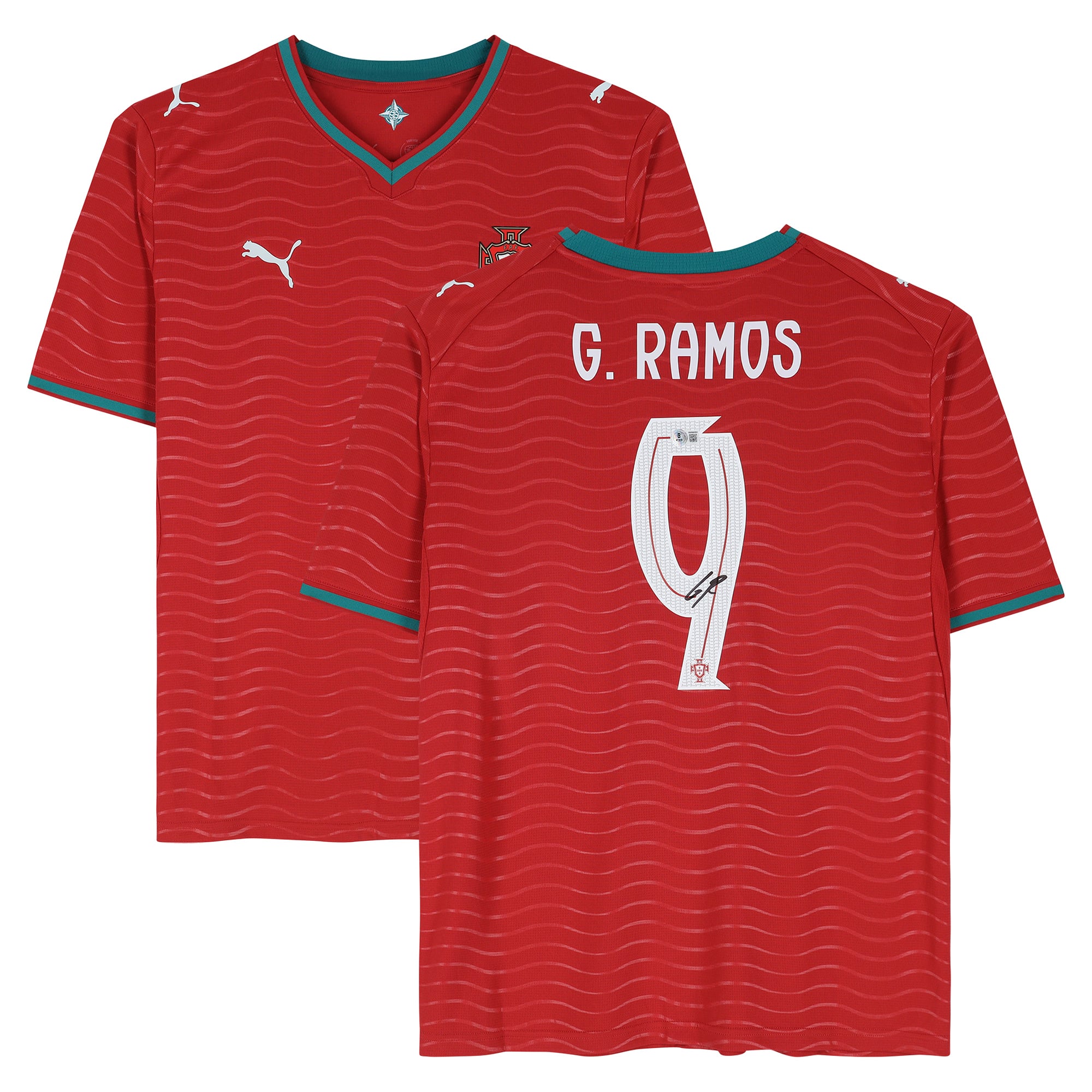 Gonçalo Ramos Portugal National Team Autographed Red Puma FIFA World Cup 2026 Home Authentic Jersey