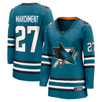 Women's Fanatics Mason Marchment Teal San Jose Sharks Home Breakaway Jersey