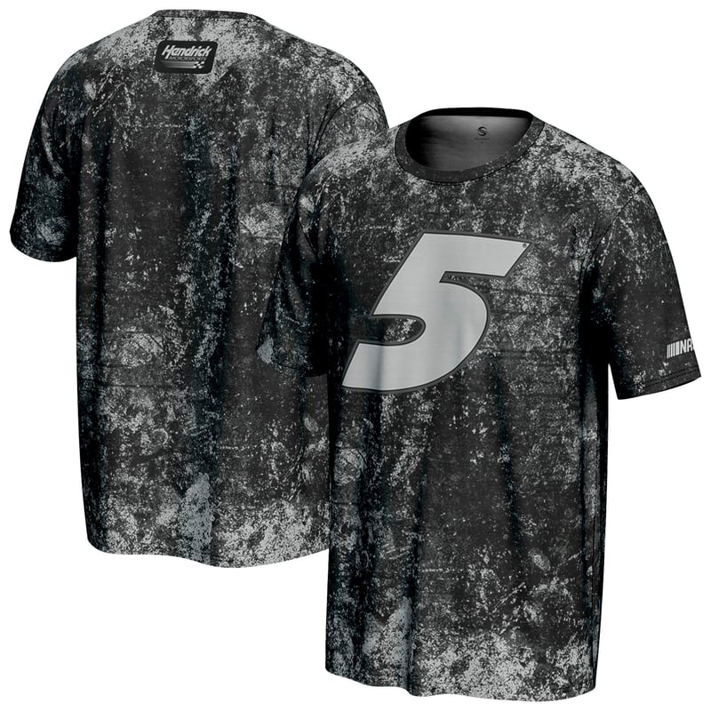 Men's ProSphere Black Kyle Larson Grunge T-Shirt