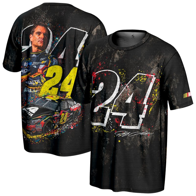 Youth ProSphere Black Jeff Gordon Paint Splatter T-Shirt