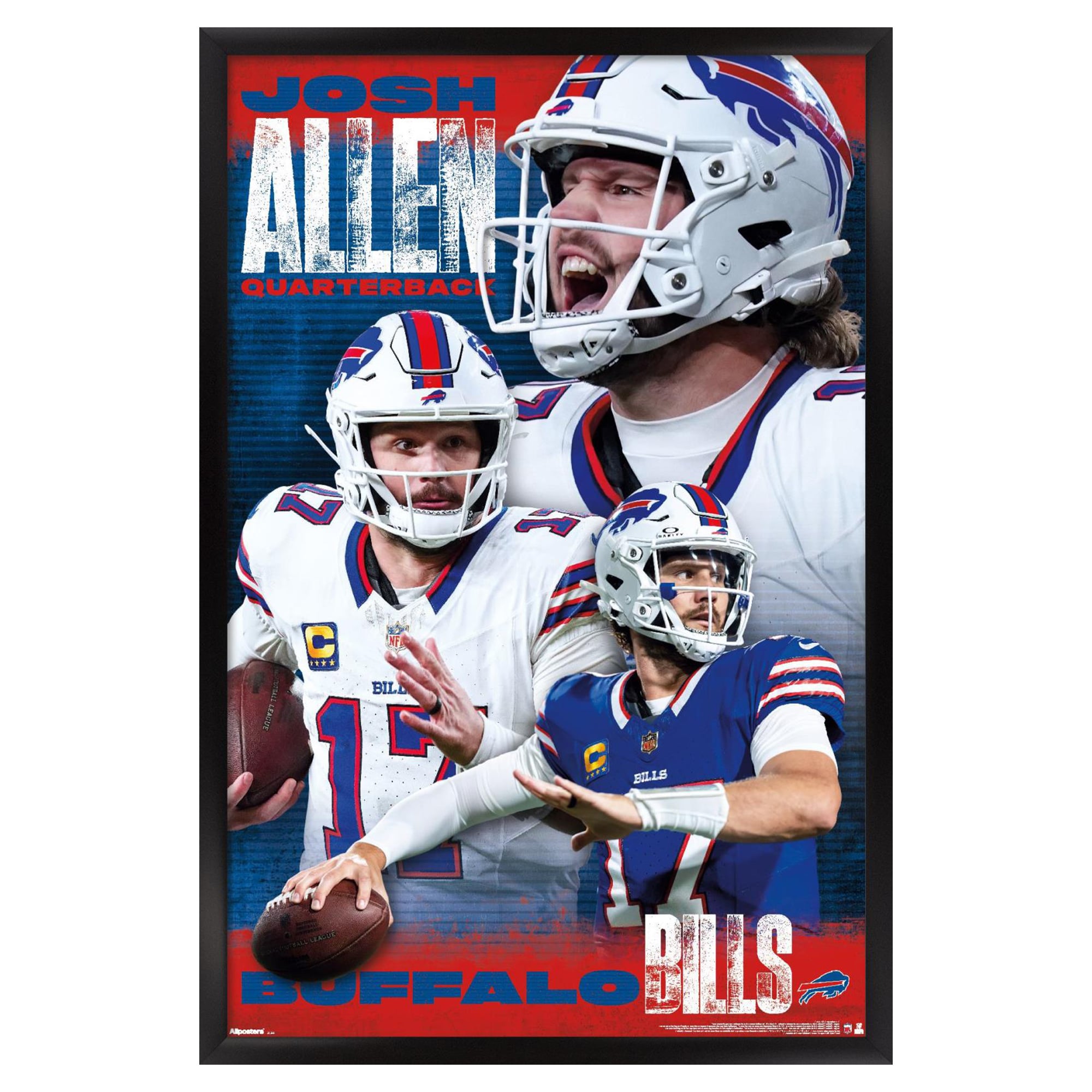 Josh Allen Buffalo Bills 23" x 34" Framed Poster