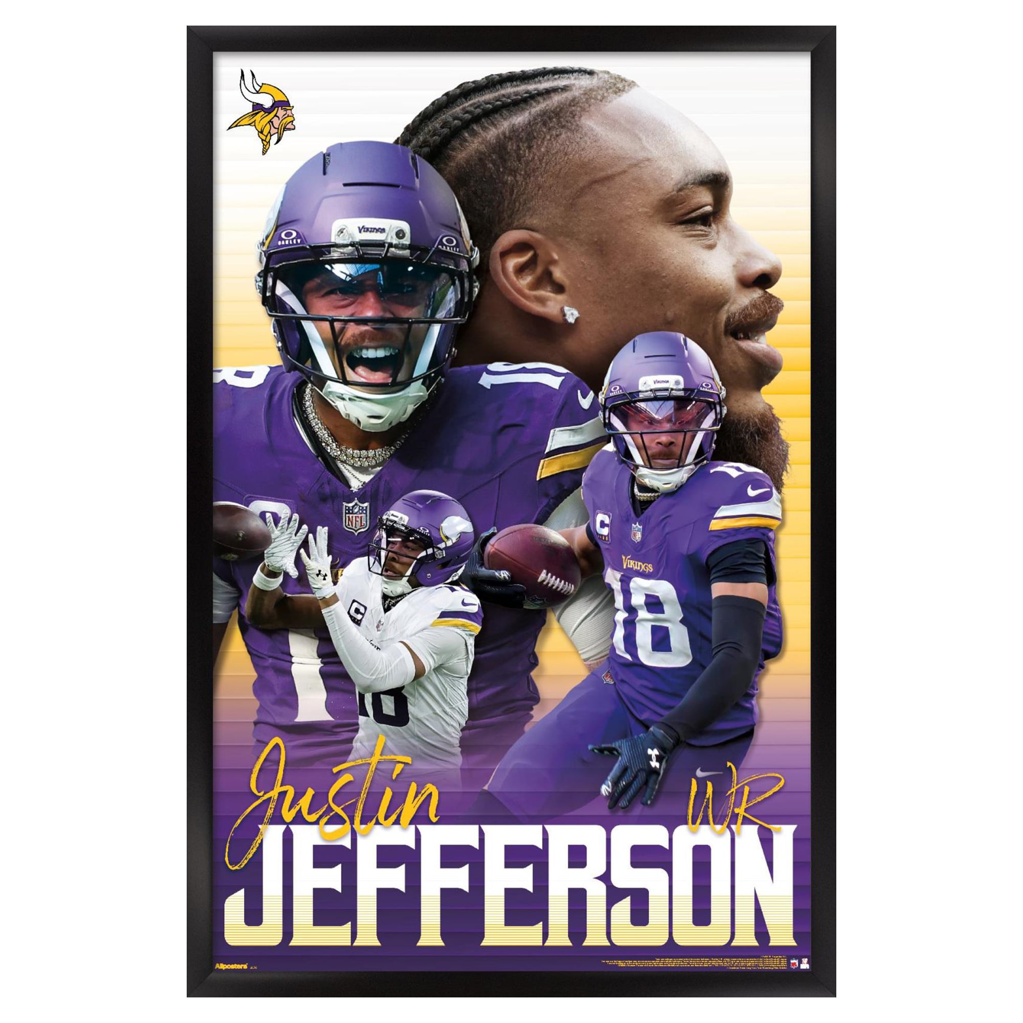 Justin Jefferson Minnesota Vikings 23" x 34" Framed Poster