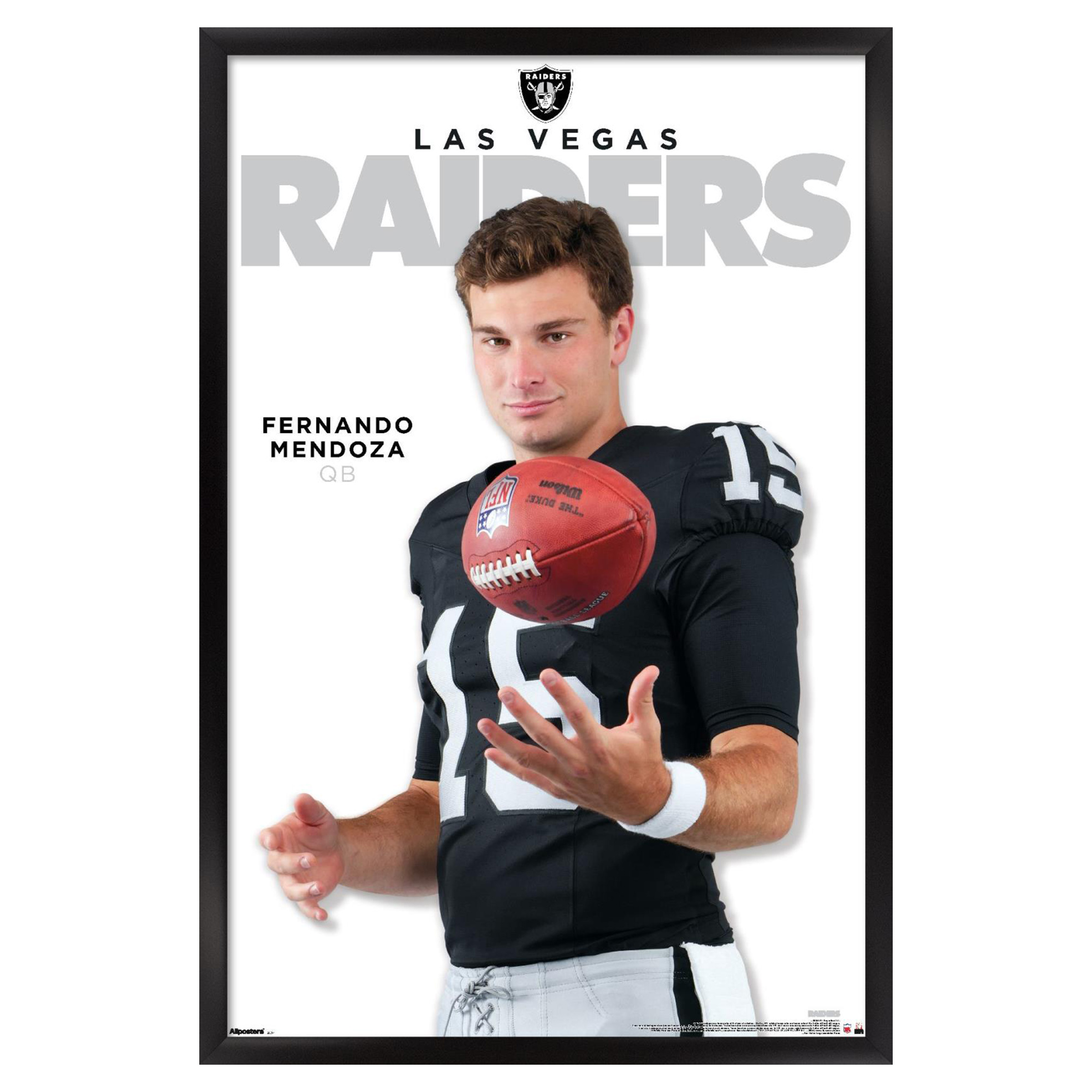Fernando Mendoza Las Vegas Raiders 23" x 34" Framed Poster