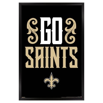 New Orleans Saints 23" x 34" Framed Team Poster