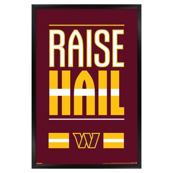 Washington Commanders 23" x 34" Framed Team Poster
