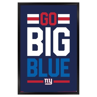 New York Giants 23" x 34" Framed Team Poster