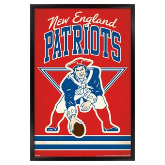 New England Patriots 23" x 34" Framed Team Poster
