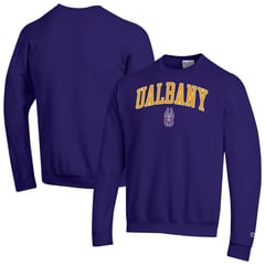 Men's Champion Purple UAlbany Great Danes  Campus Eco Powerblend Sweatshirt