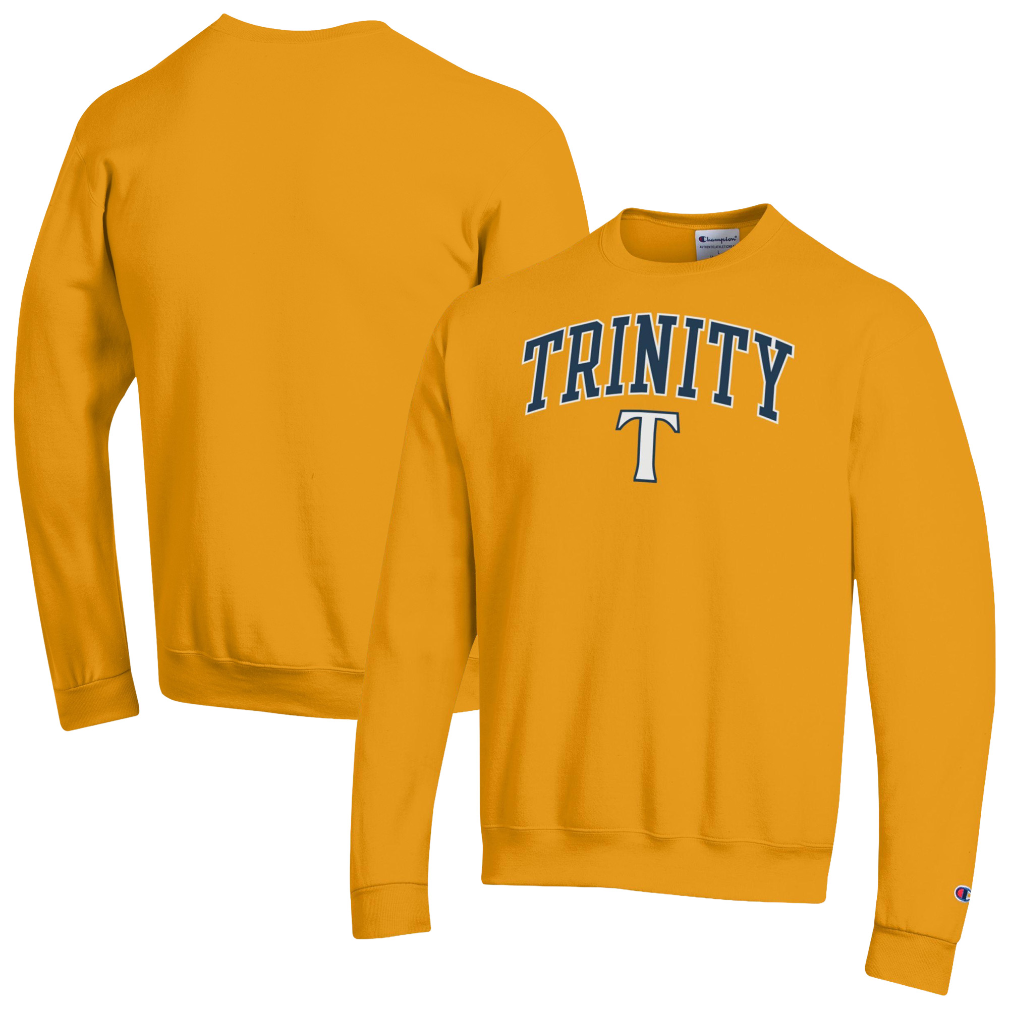 Men’s Champion Yellow Trinity Bantams Campus Eco Powerblend Sweatshirt Men’s Champion Yellow Trinity Bantams Campus Eco Powerblend Sweatshirt