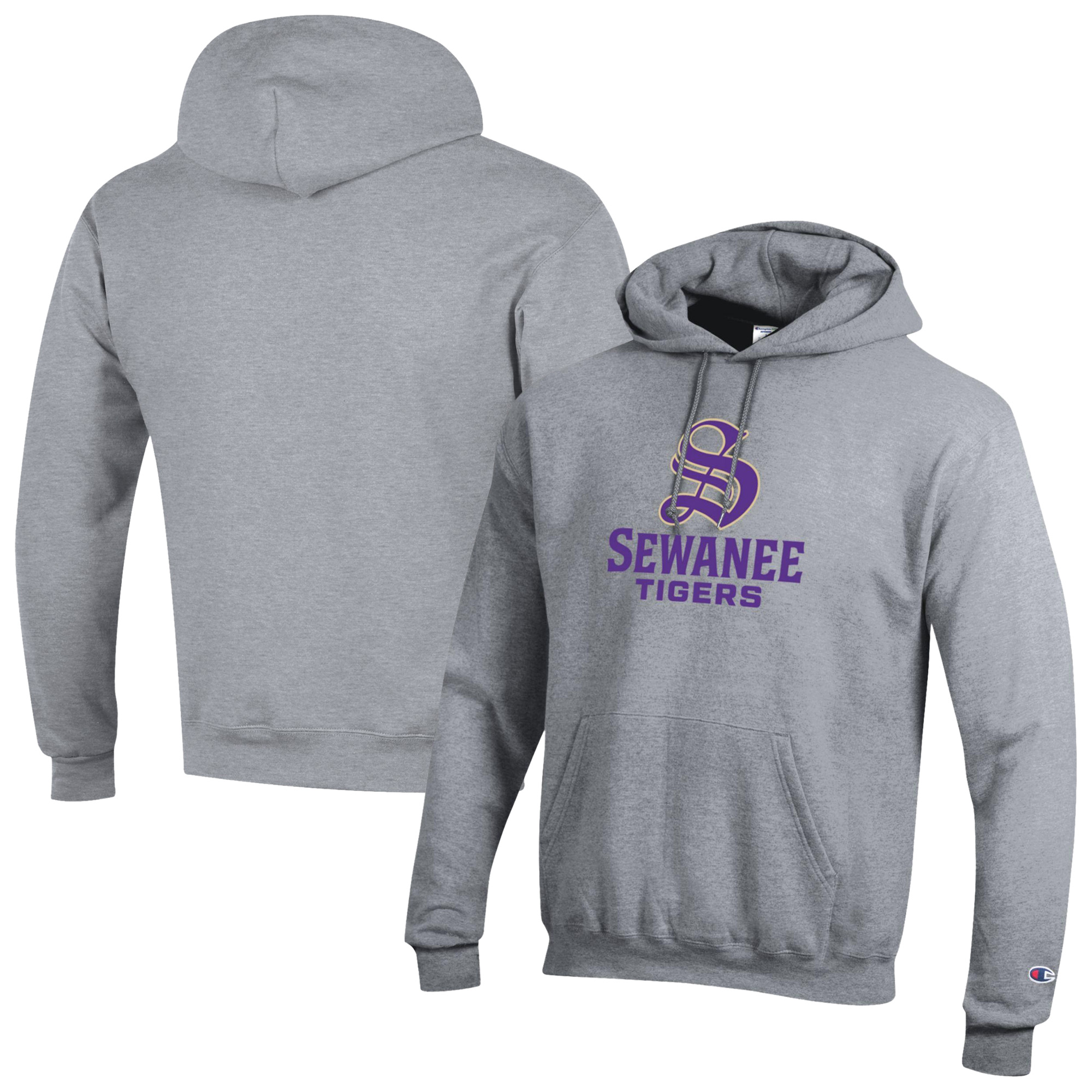 Men’s Champion Gray Sewanee Tigers Campus Eco Powerblend Hoodie Men’s Champion Gray Sewanee Tigers Campus Eco Powerblend Hoodie