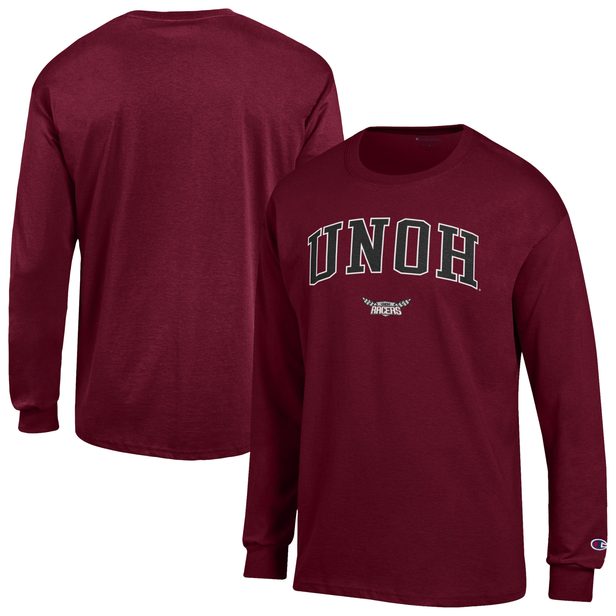 Men’s Champion Maroon Northwestern Ohio Racers Campus Long-Sleeve T-Shirt Men’s Champion Maroon Northwestern Ohio Racers Campus Long-Sleeve T-Shirt