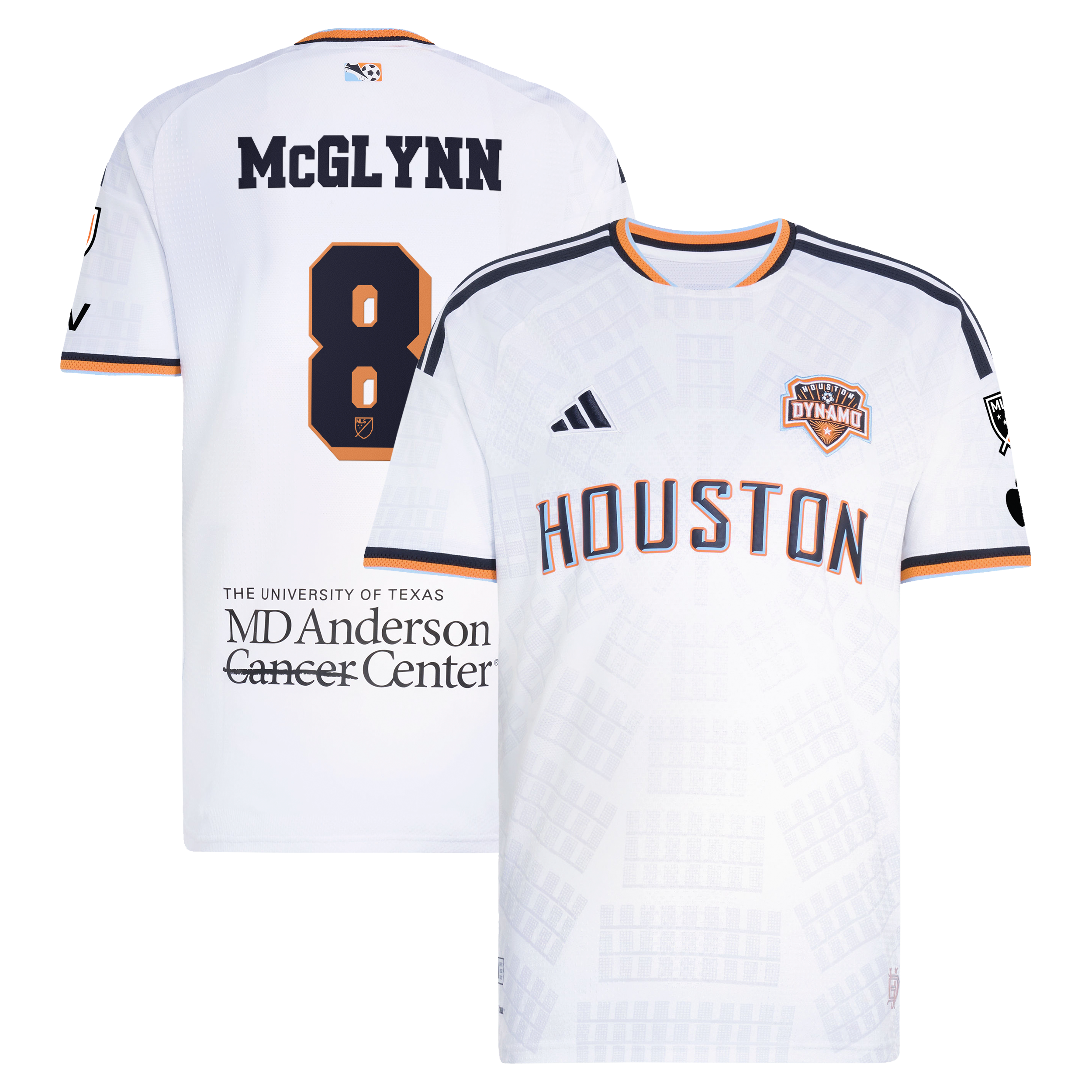 Men's adidas Jack McGlynn White Houston Dynamo FC 2026 Archive On-Field Authentic Jersey