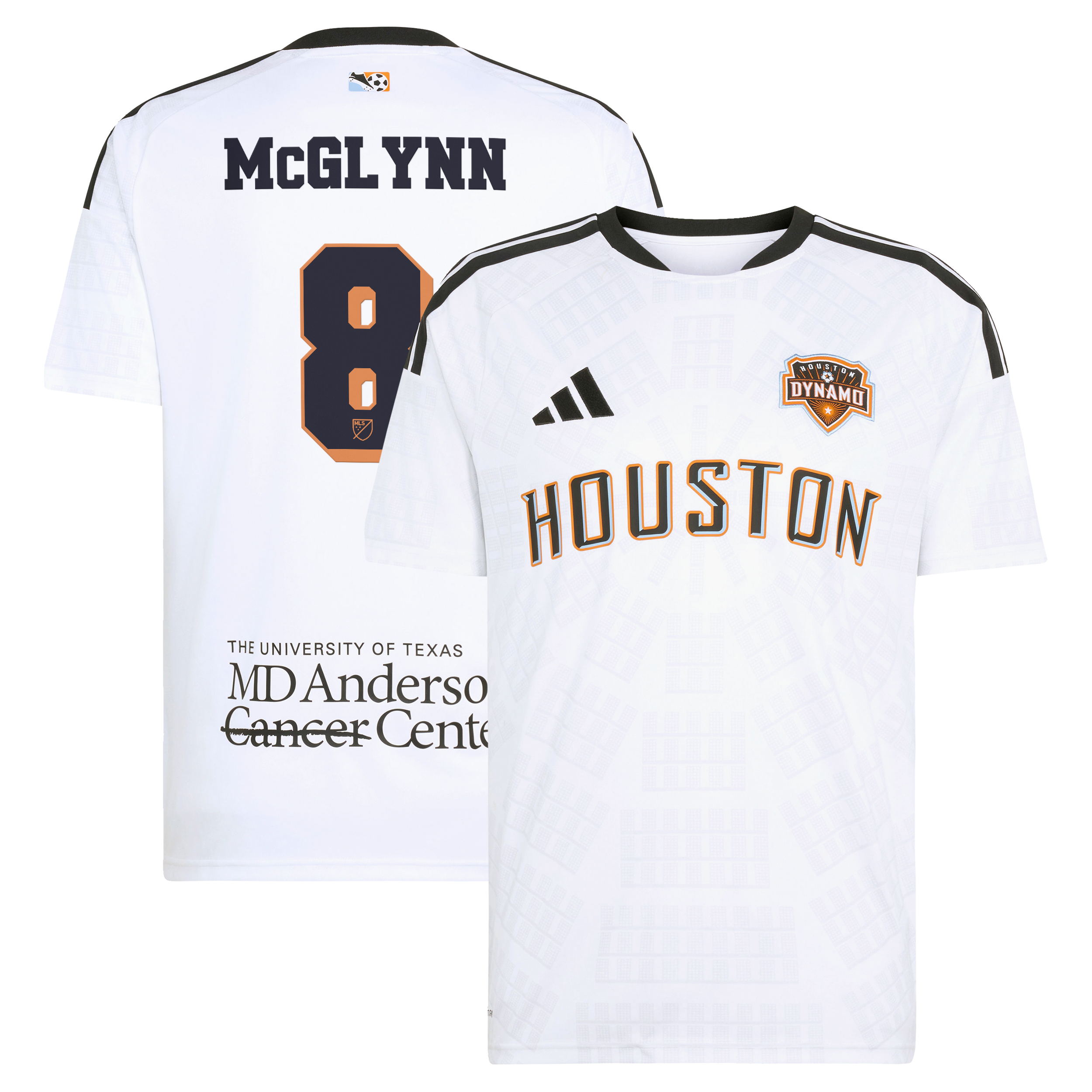Men's adidas Jack McGlynn White Houston Dynamo FC 2026 Archive Replica Jersey