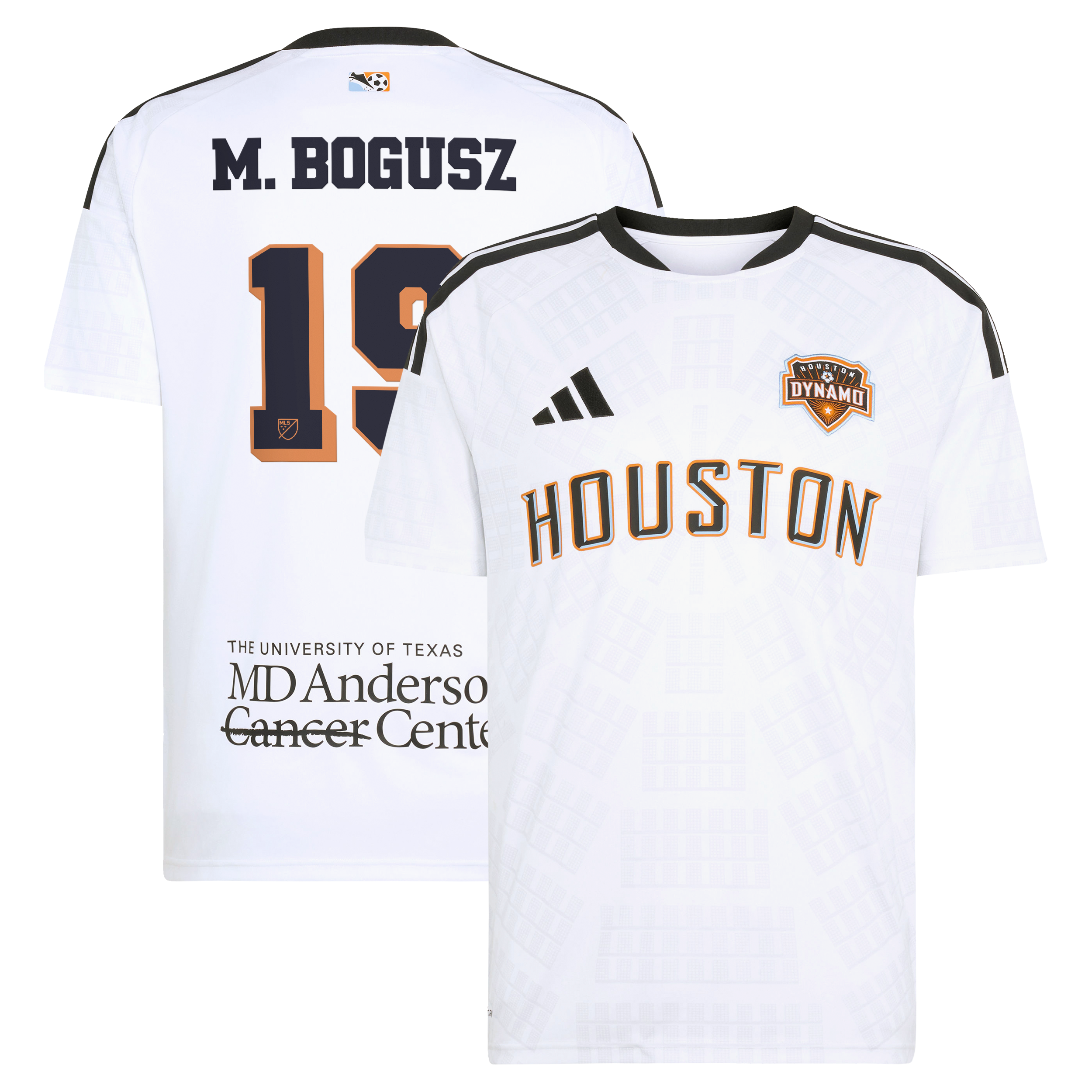Men's adidas Mateusz Bogusz White Houston Dynamo FC 2026 Archive Replica Jersey