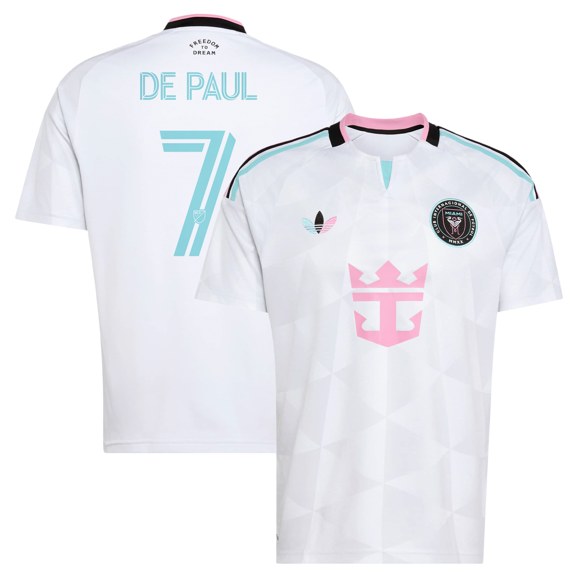 Men's adidas Rodrigo De Paul White Inter Miami CF 2026 Third Replica Jersey