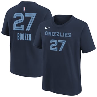 Youth Nike Cameron Boozer Navy Memphis Grizzlies Icon Name & Number T-Shirt