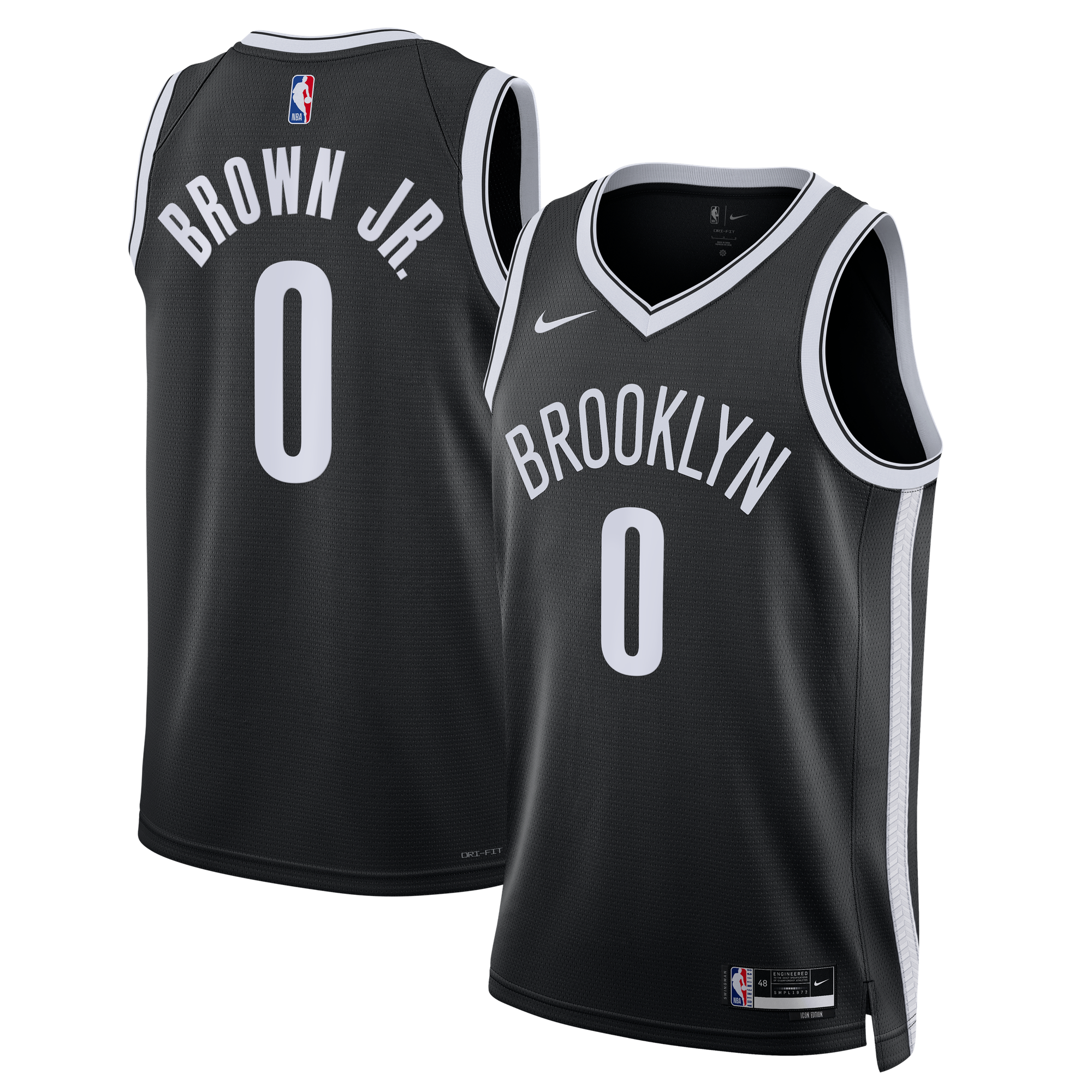 Youth Nike Mikel Brown Jr. Black Brooklyn Nets Swingman Jersey - Icon Edition