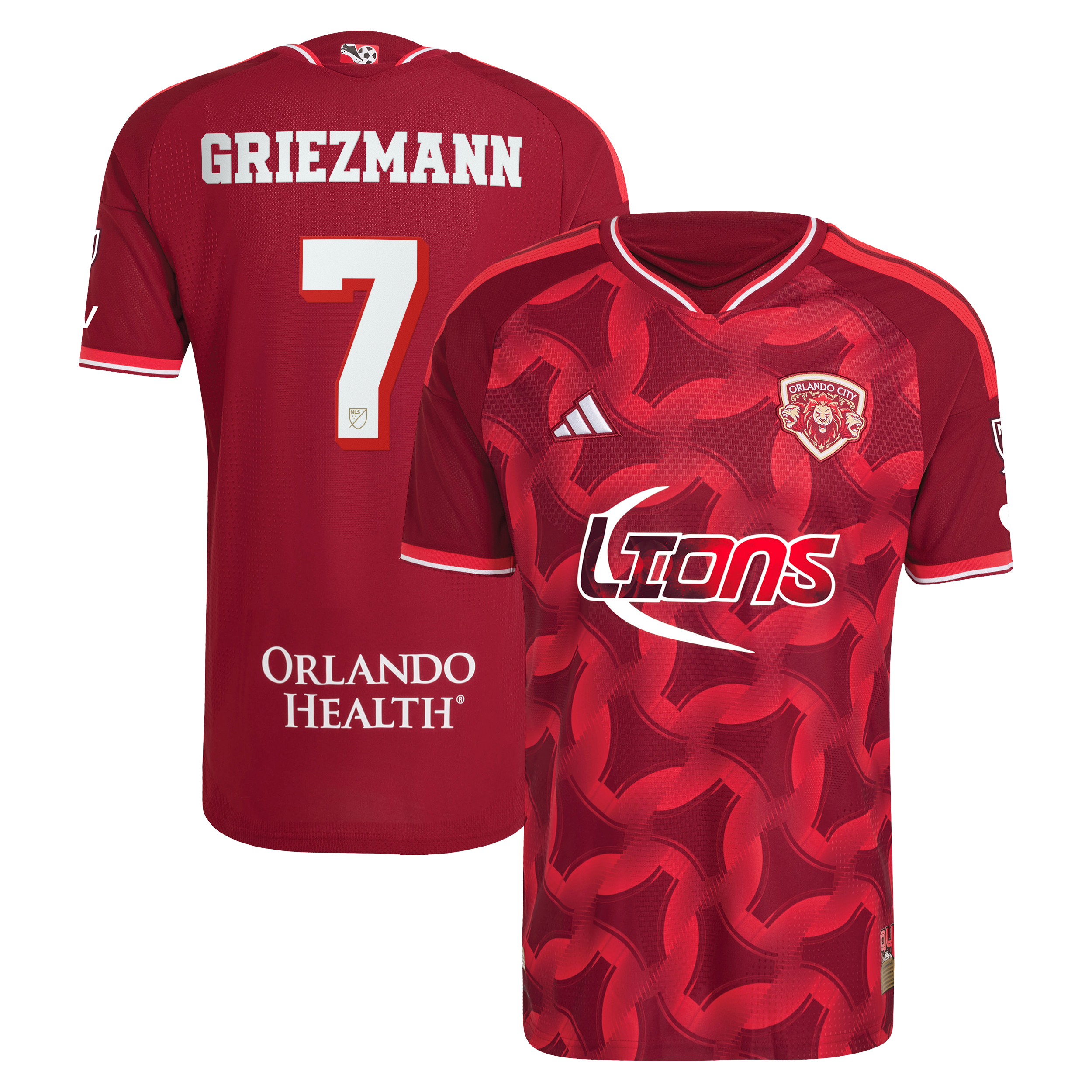 Men's adidas Antoine Griezmann Red Orlando City SC 2026 Archive On-Field Authentic Jersey