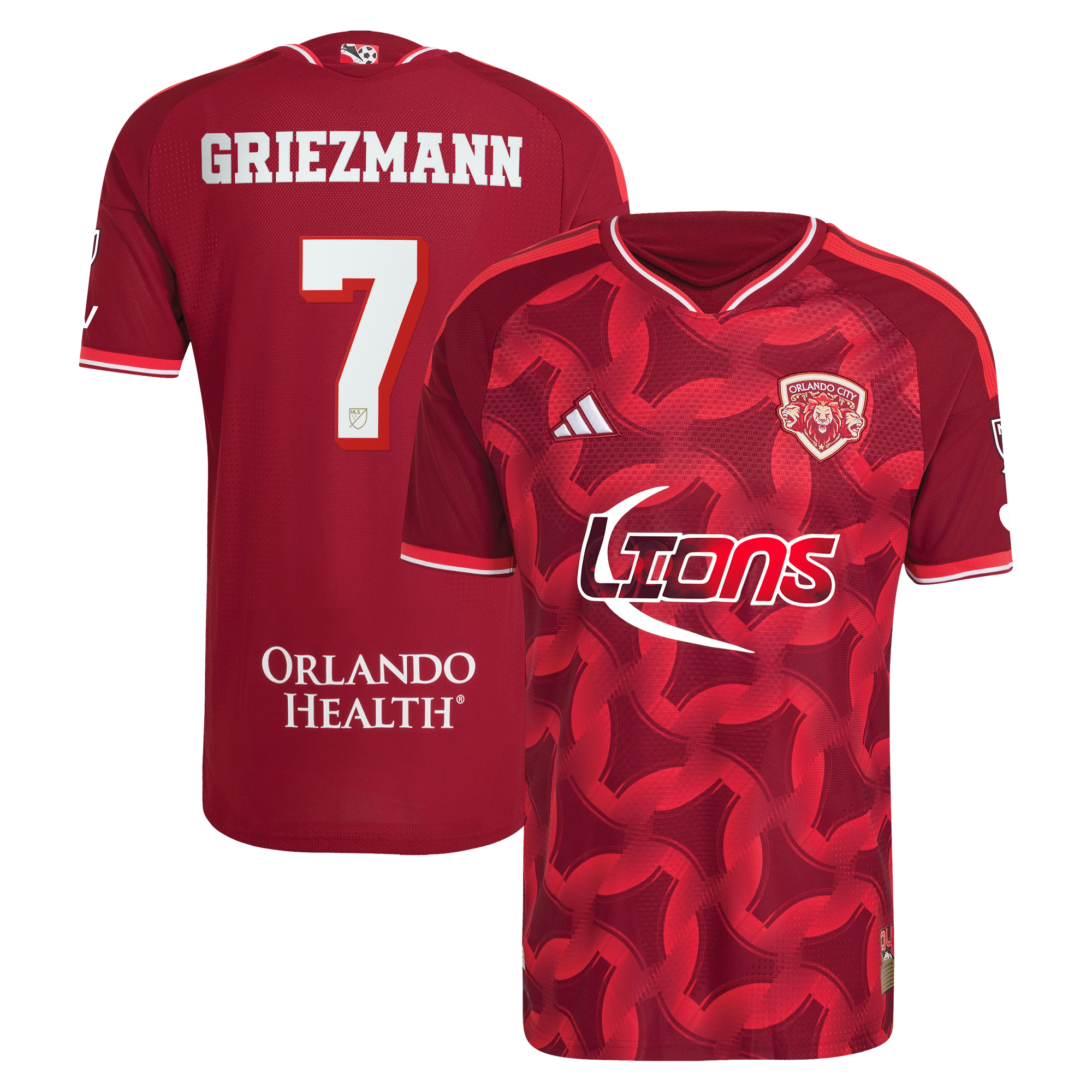 Men's adidas Antoine Griezmann Red Orlando City SC 2026 Archive On-Field Authentic Jersey