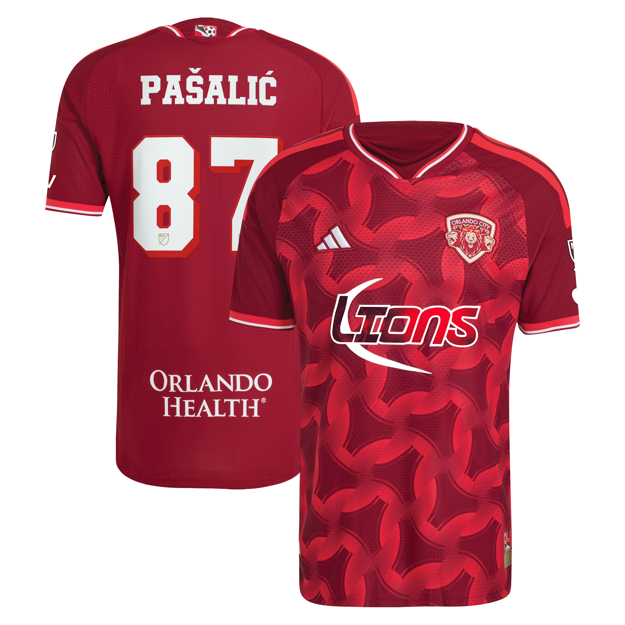 Men's adidas Marco Pašalić Red Orlando City SC 2026 Archive On-Field Authentic Jersey