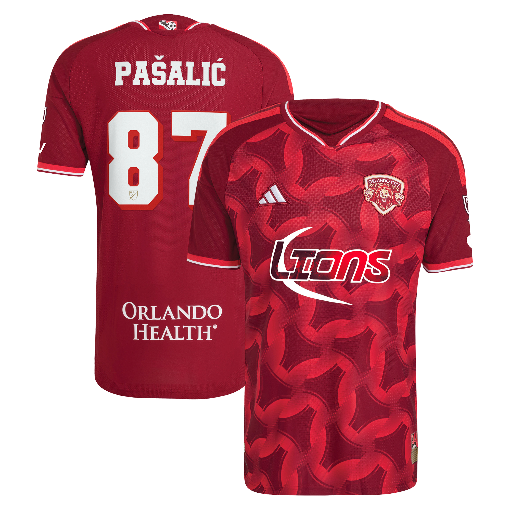 Men's adidas Marco Pašalić Red Orlando City SC 2026 Archive On-Field Authentic Jersey