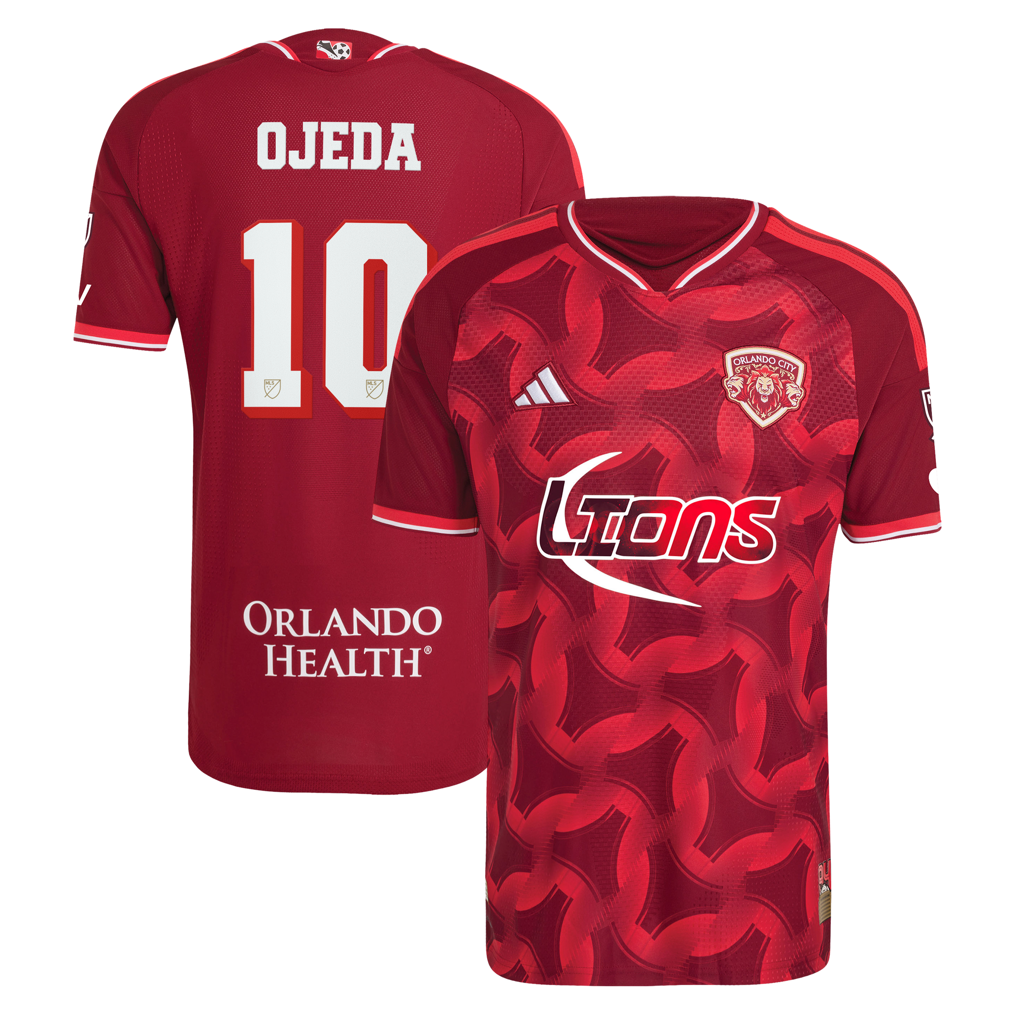Men's adidas Martín Ojeda Red Orlando City SC 2026 Archive On-Field Authentic Jersey
