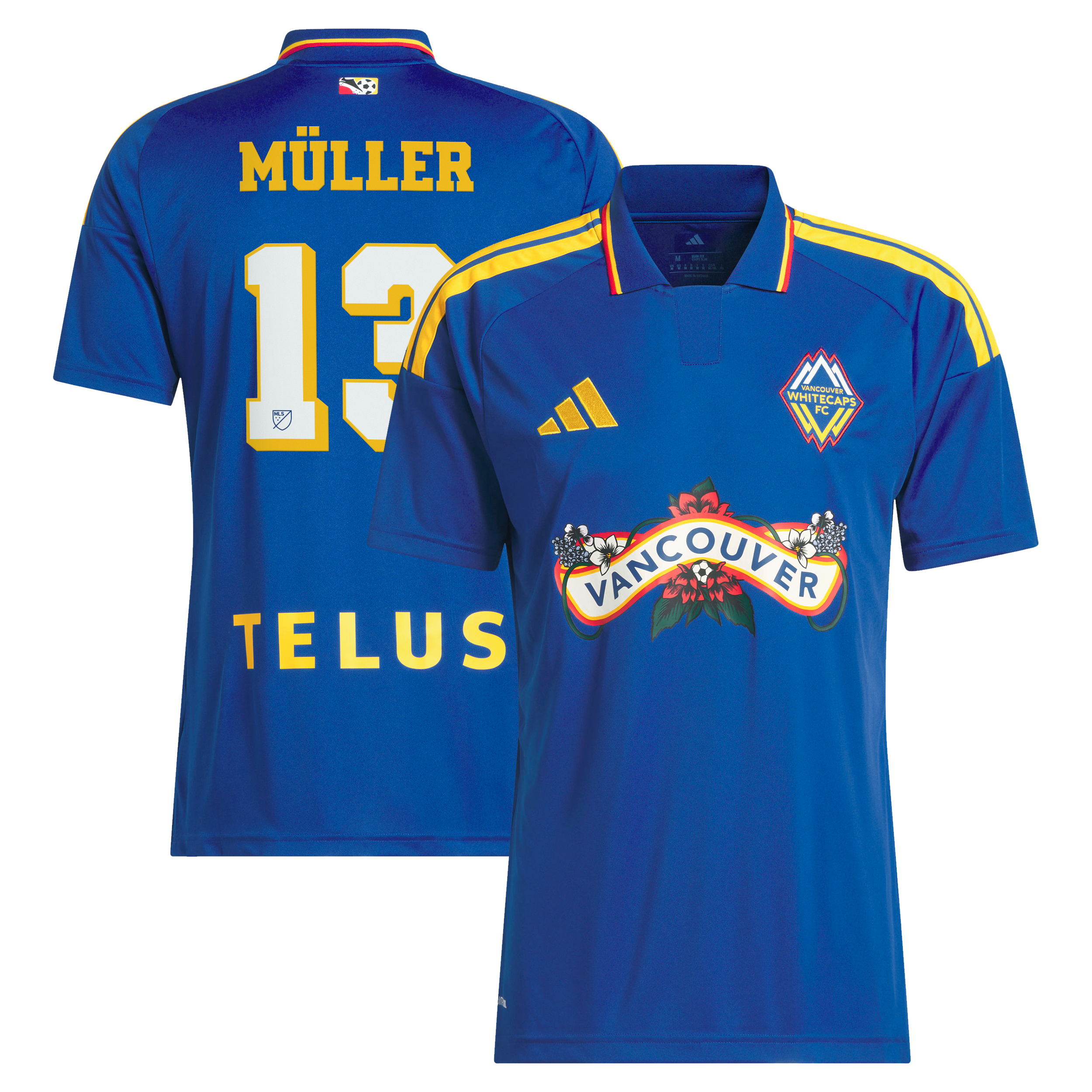 Men's adidas Thomas Müller Royal Vancouver Whitecaps FC 2026 Archive Replica Jersey