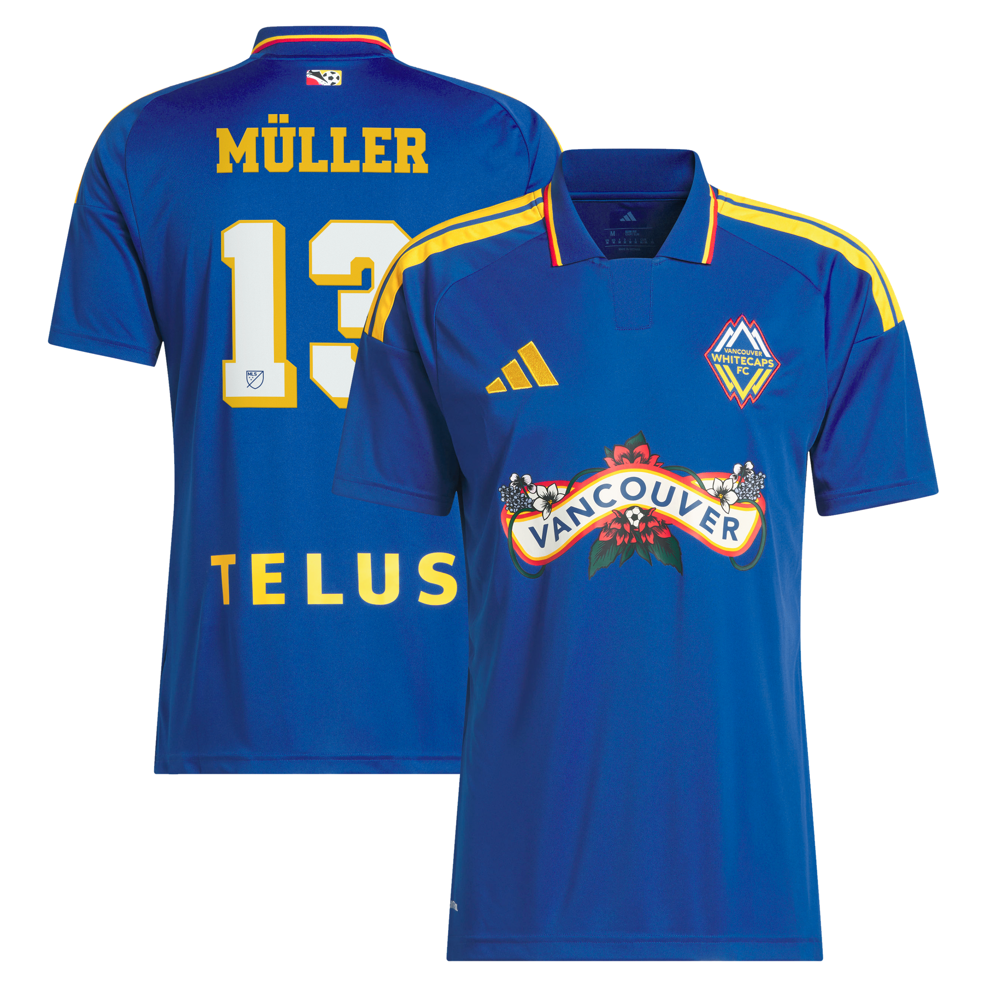 Men's adidas Thomas Müller Royal Vancouver Whitecaps FC 2026 Archive Replica Jersey