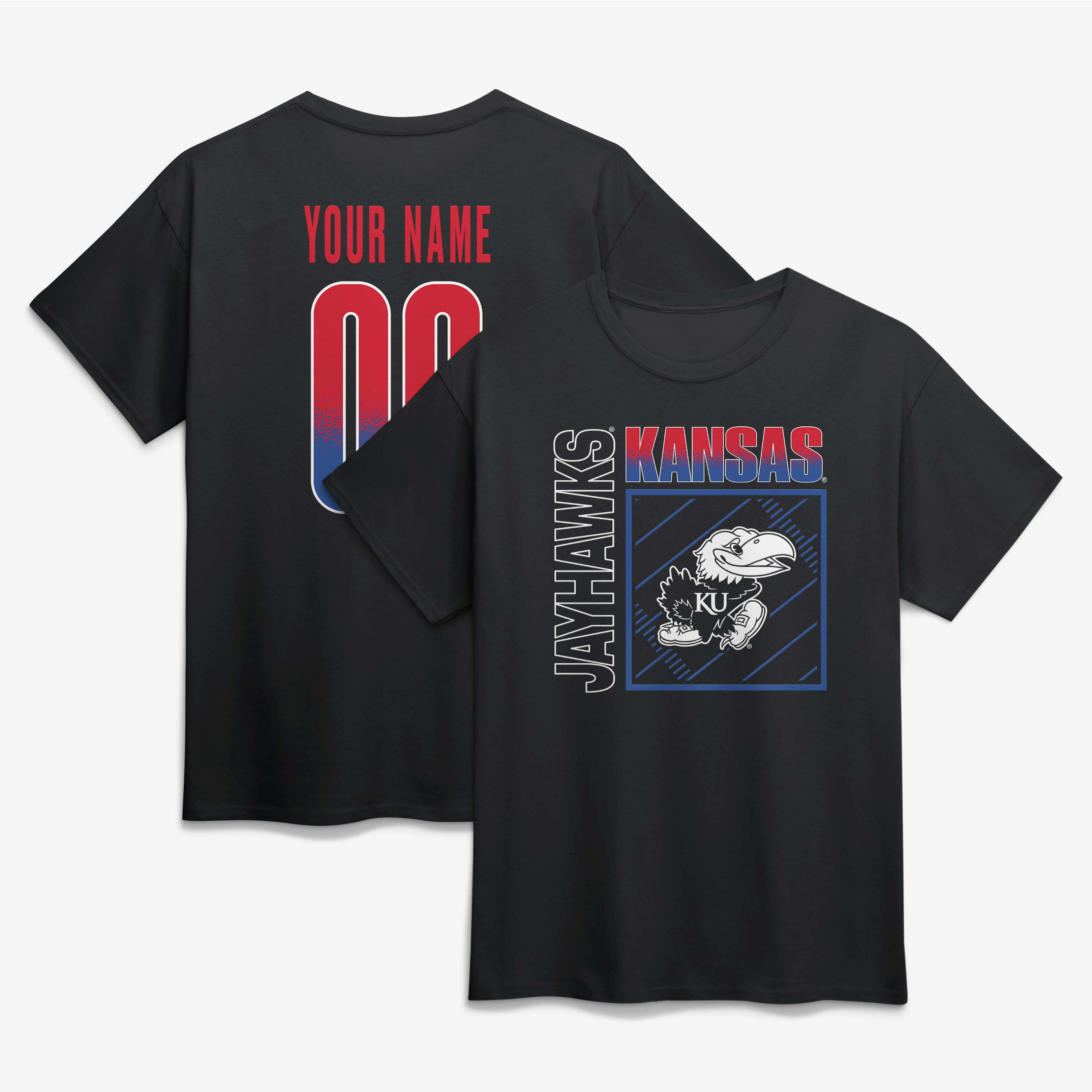 Men’s Black Kansas Jayhawks Home Field Pop Personalized Any Name & Number T-Shirt Men’s Black Kansas Jayhawks Home Field Pop Personalized Any Name & Number T-Shirt